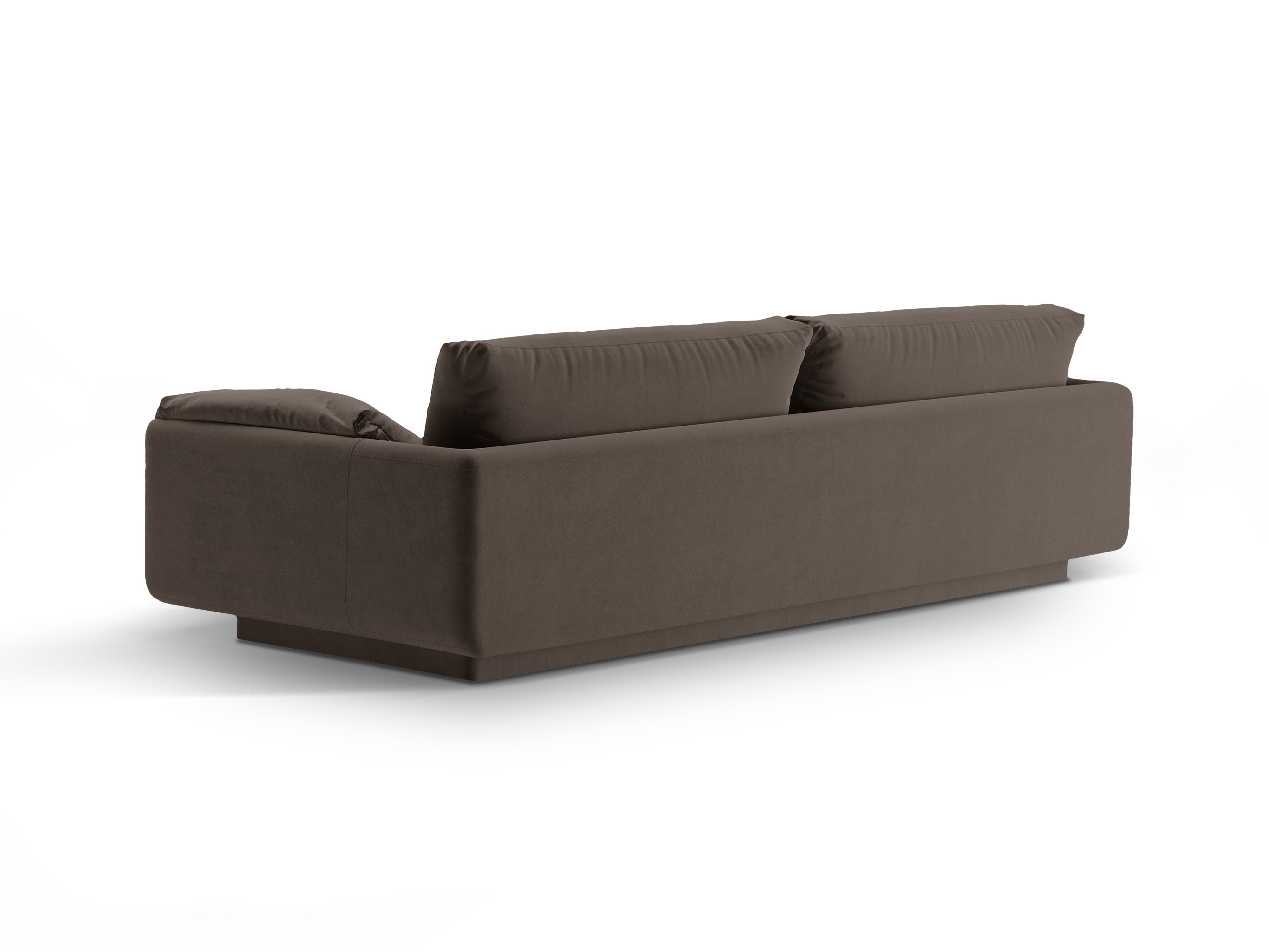 Samtsofa 4-Personen-Torino Heban Brown