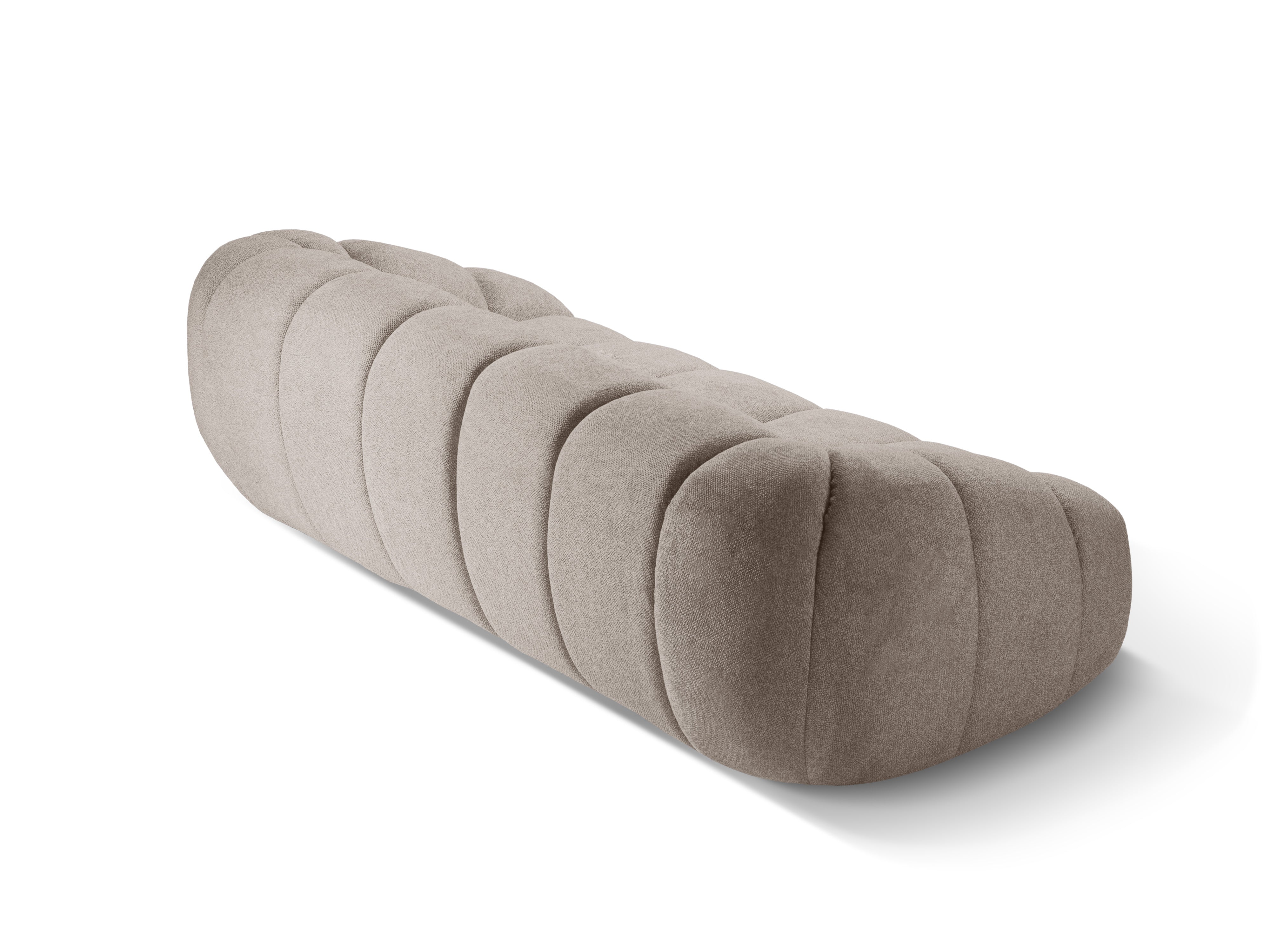 Sofa für 4 Personen DIANA dunkelbeige Chenille