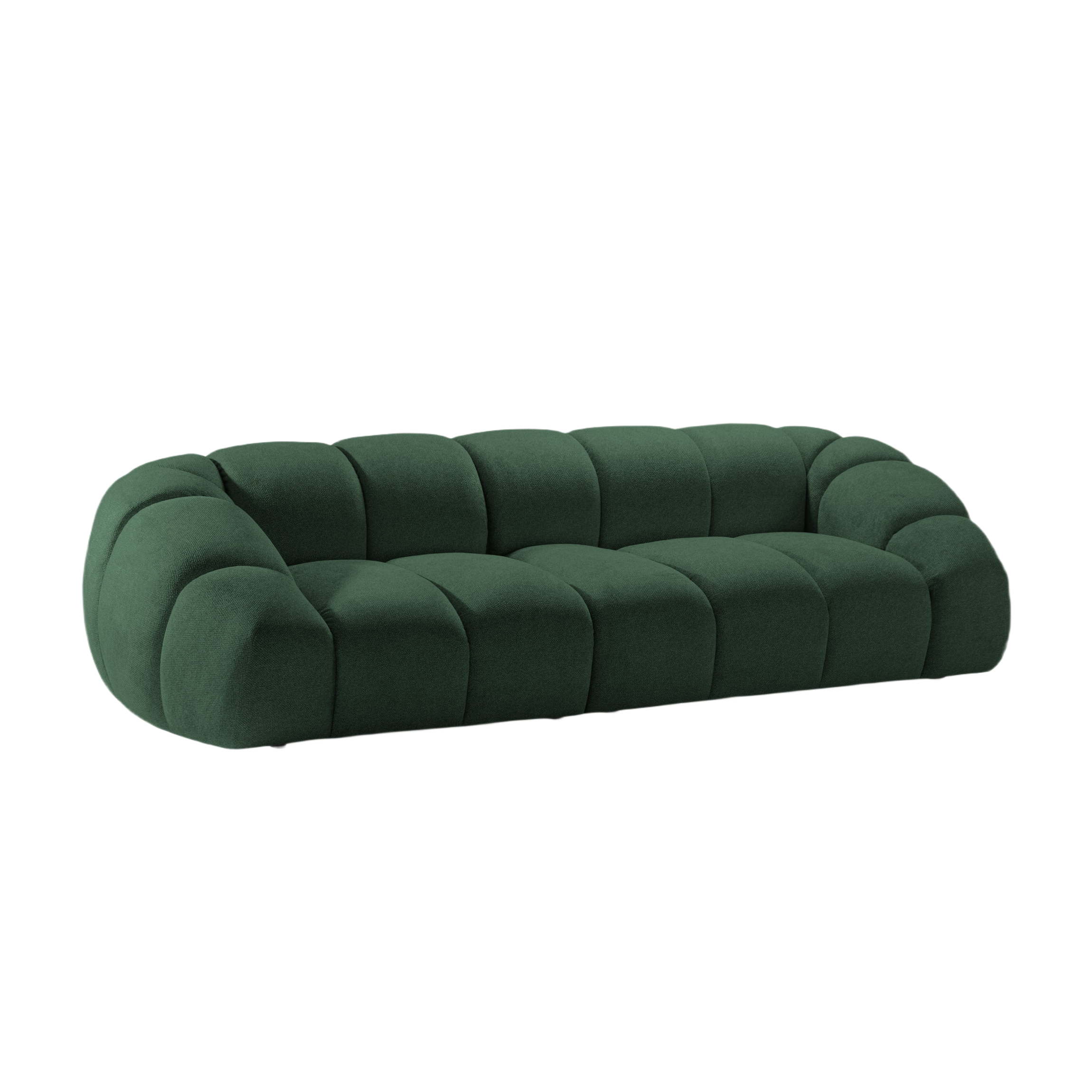 4-seater Sofa DIANA dark green chenille