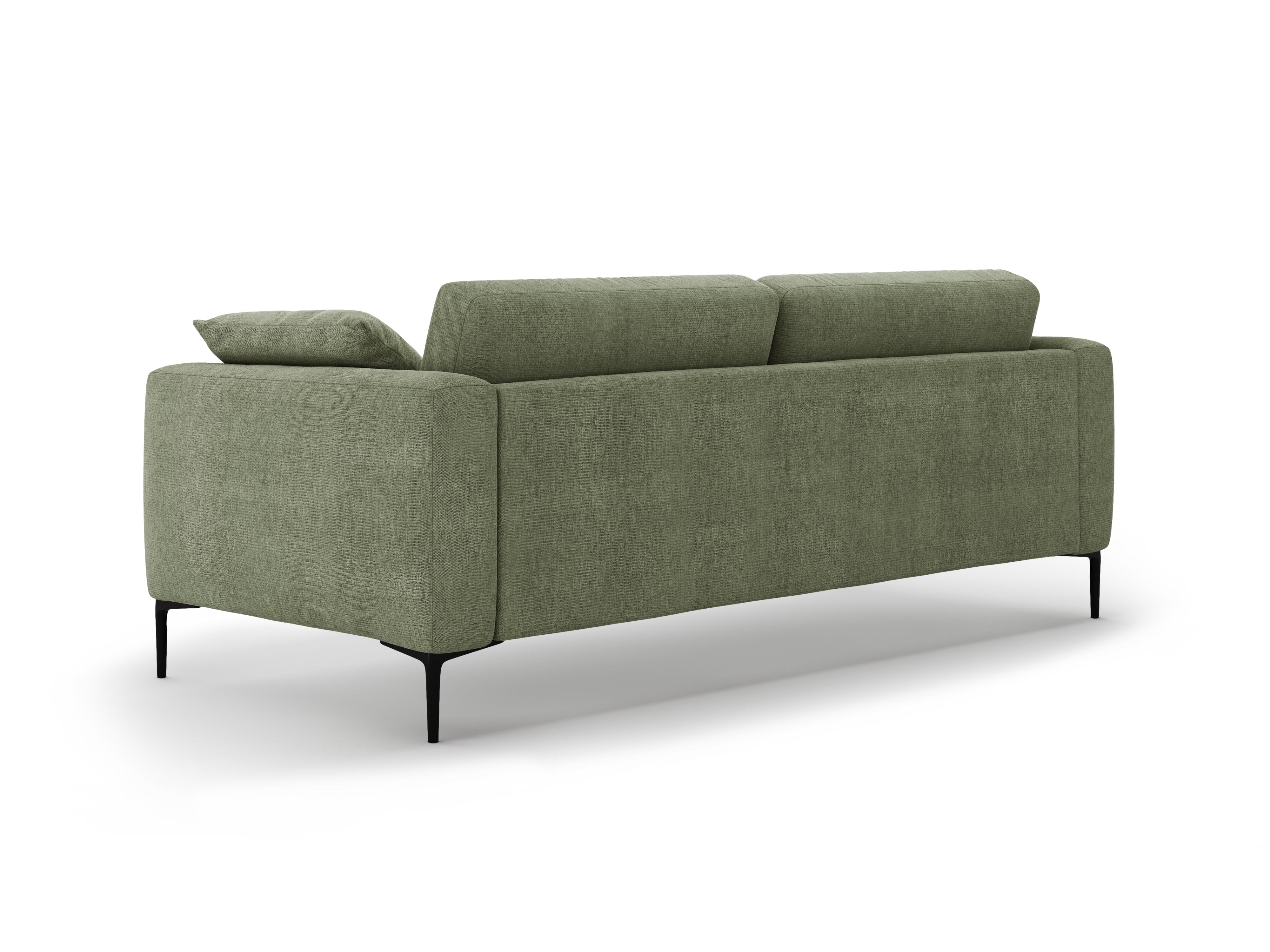 Sofa voor 4 personen BEMY olijfgroene chenille