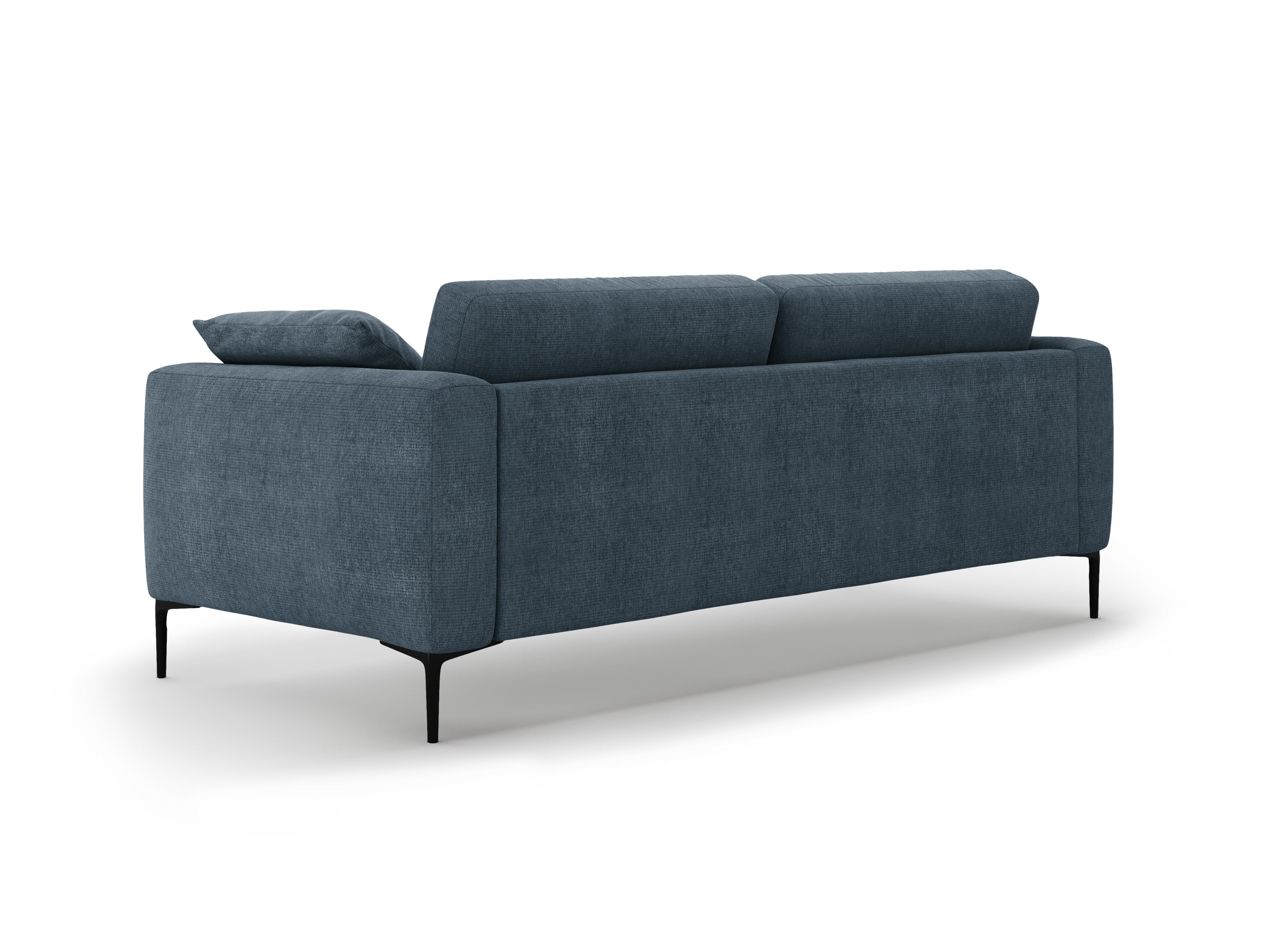 Sofa voor 4 personen BEMY donkerblauw chenille