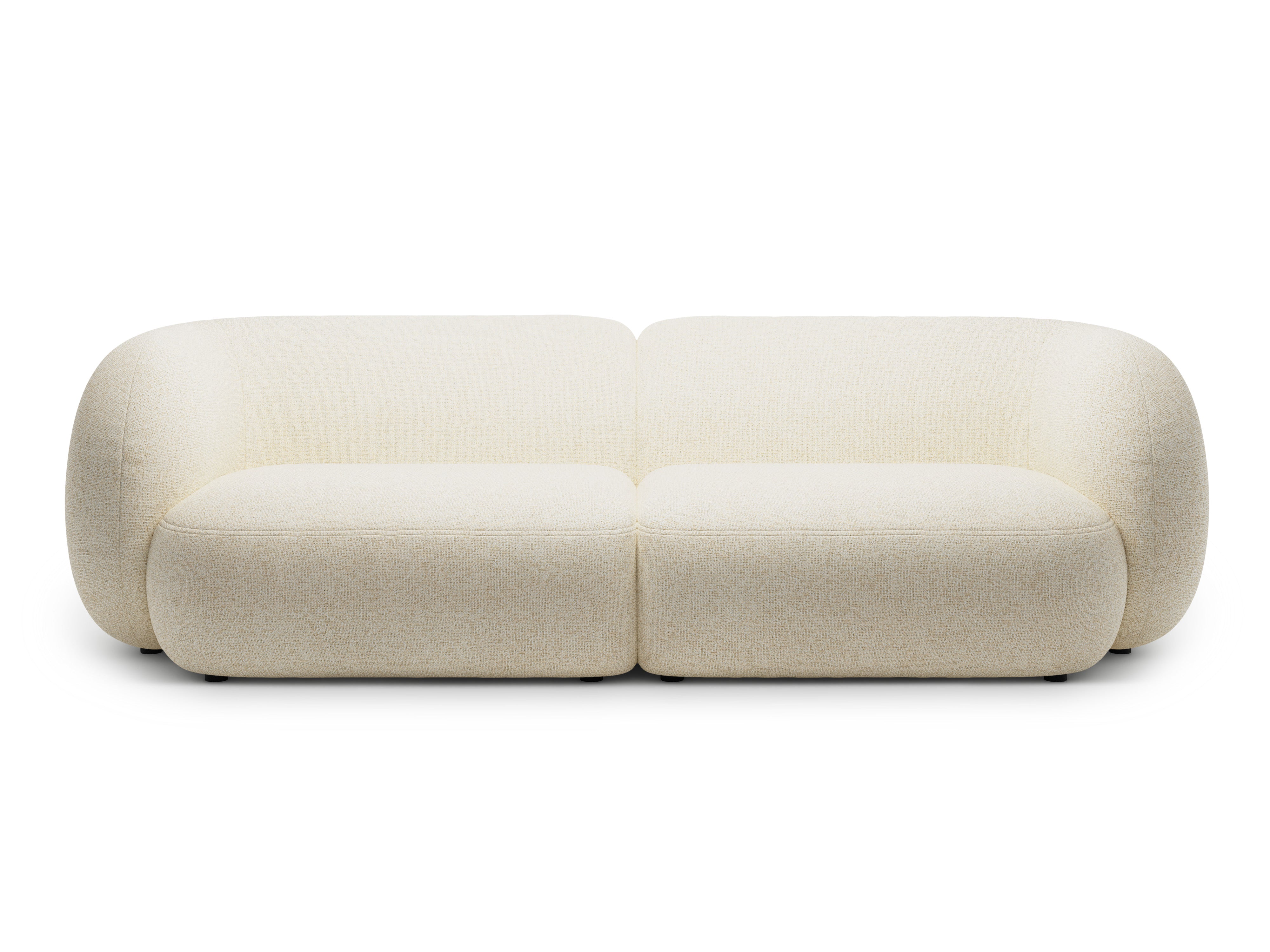 Sofa für 4 Personen KATE hellbeige Melange