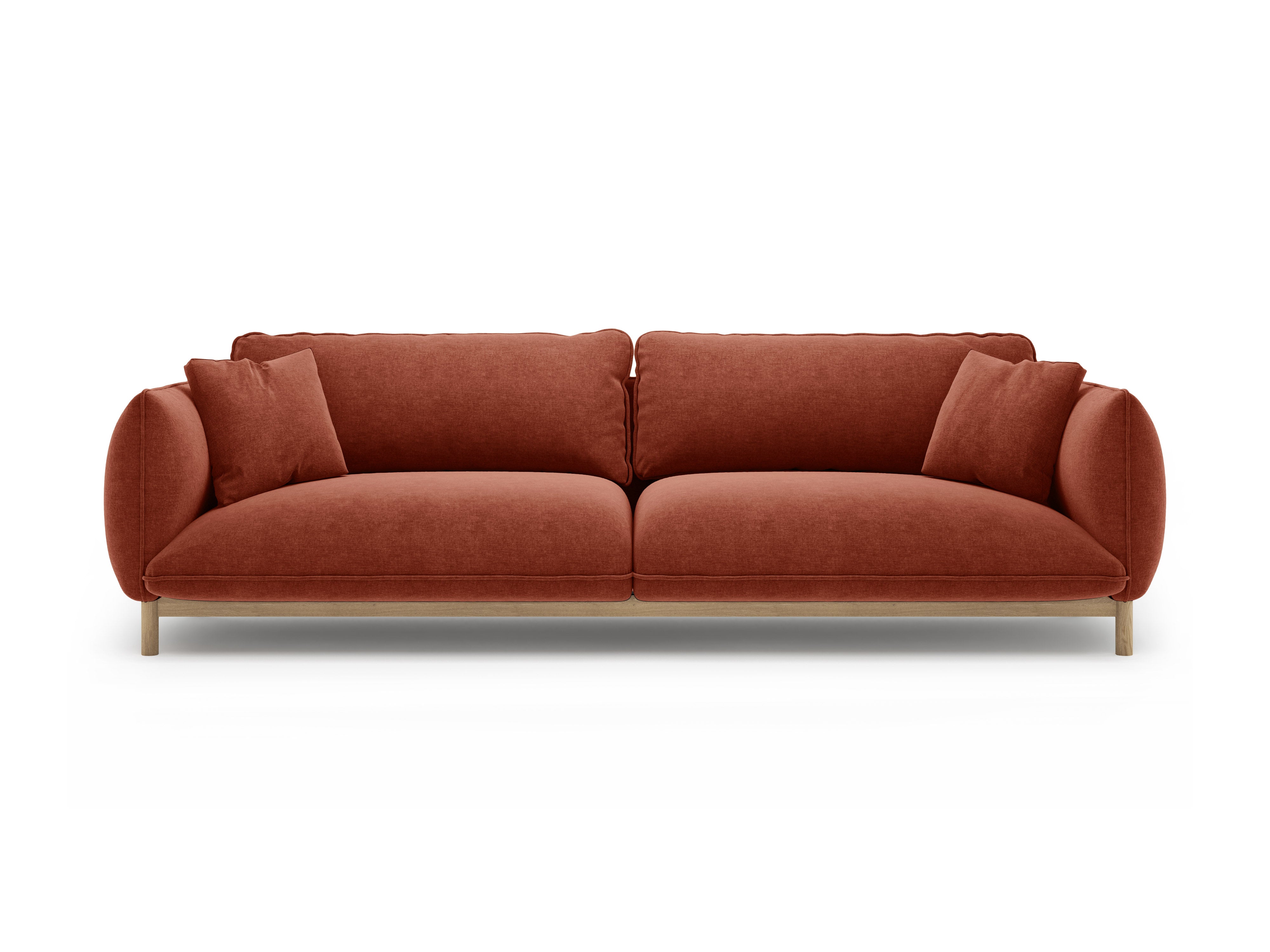 Sofa 4-persoons ADA kastanjebruin chenille