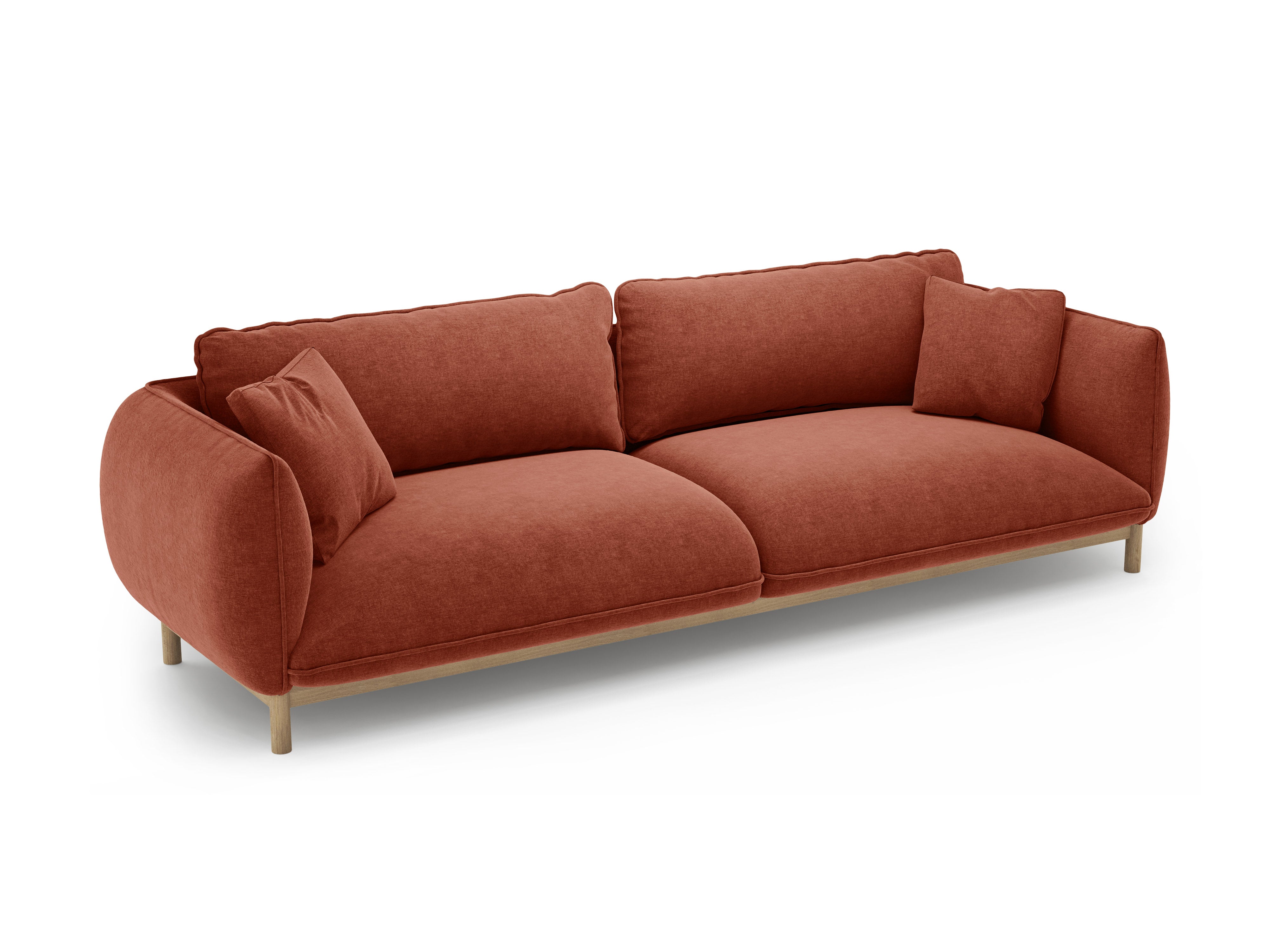 Sofa 4-persoons ADA kastanjebruin chenille