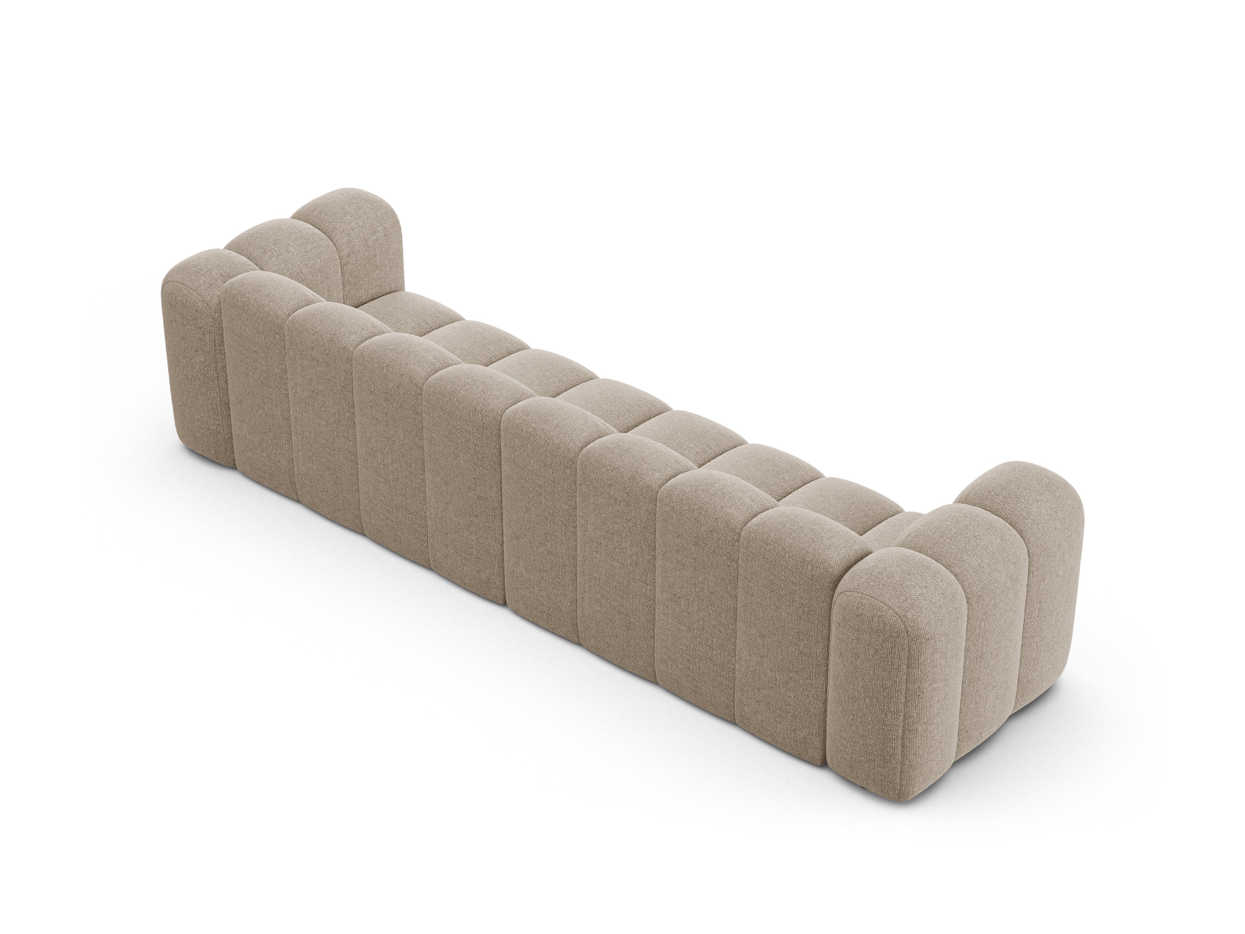 Sofa 4-osobowa LUPINE beżowy szenil – aksamit