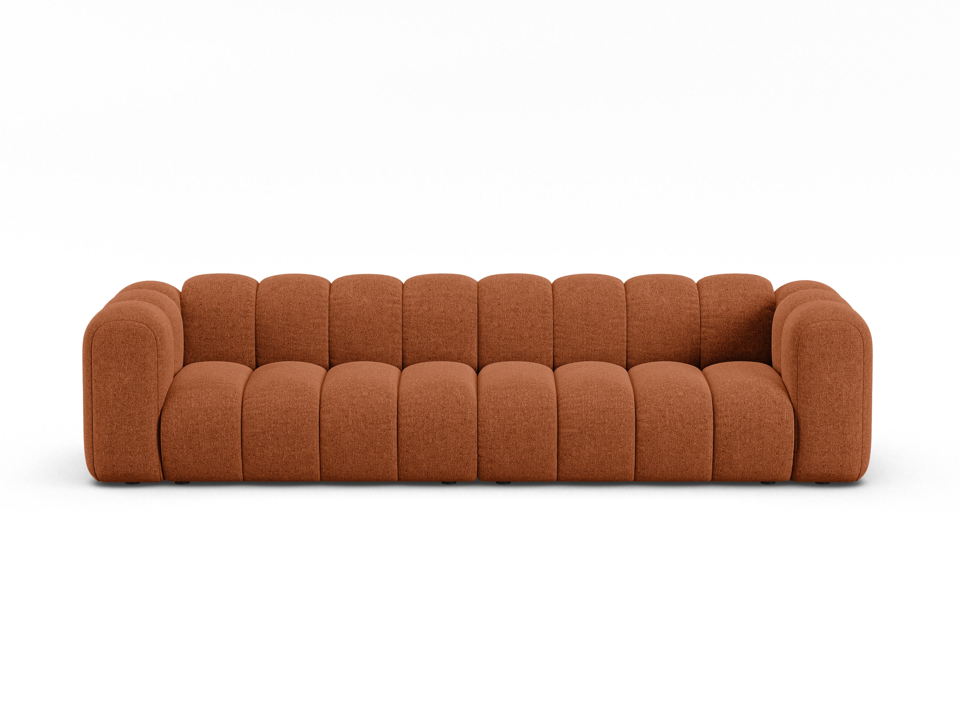 Sofa 4-Sitzer LUPINE ziegelrot Chenille
