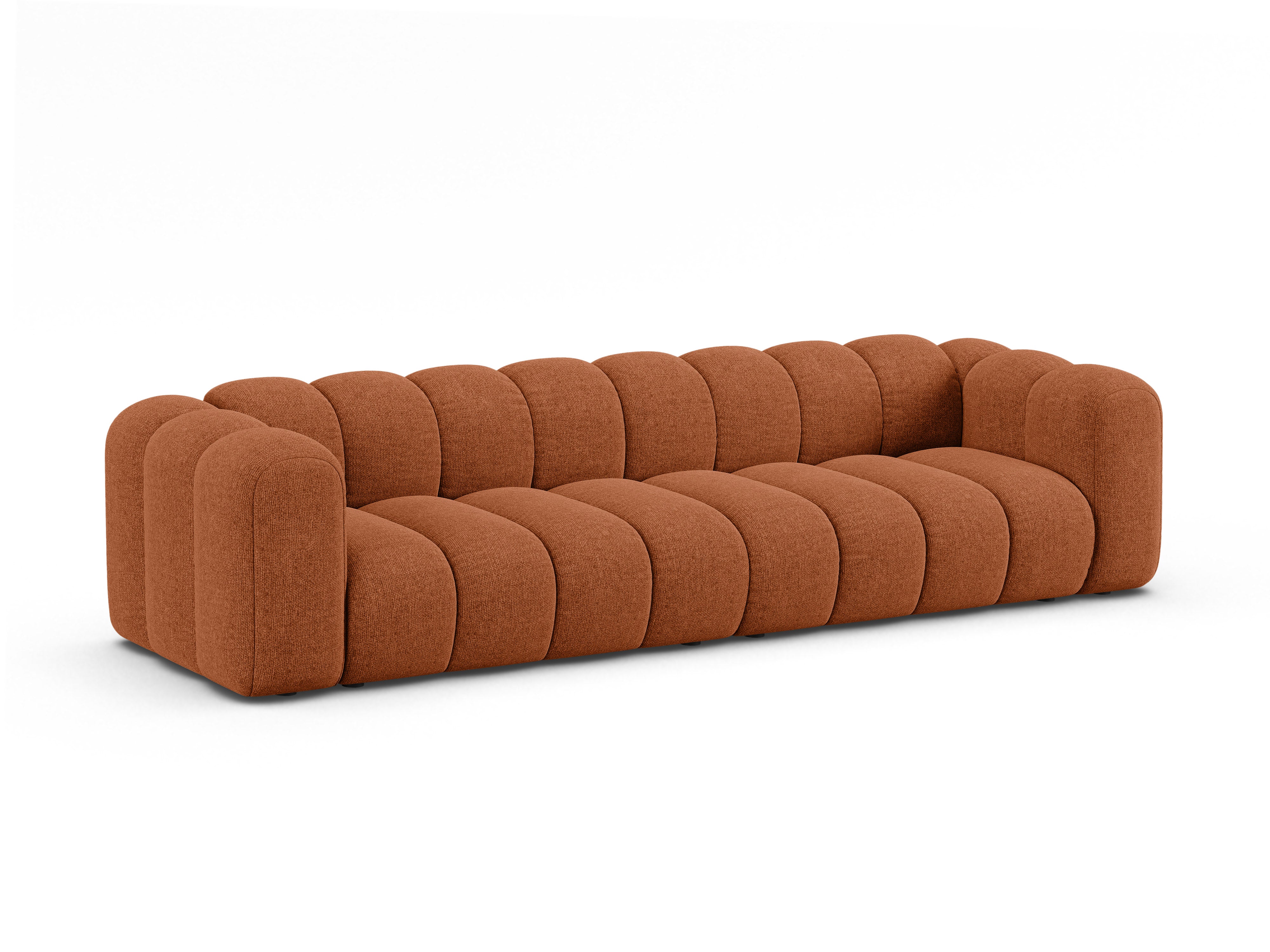 Sofa 4-Sitzer LUPINE ziegelrot Chenille
