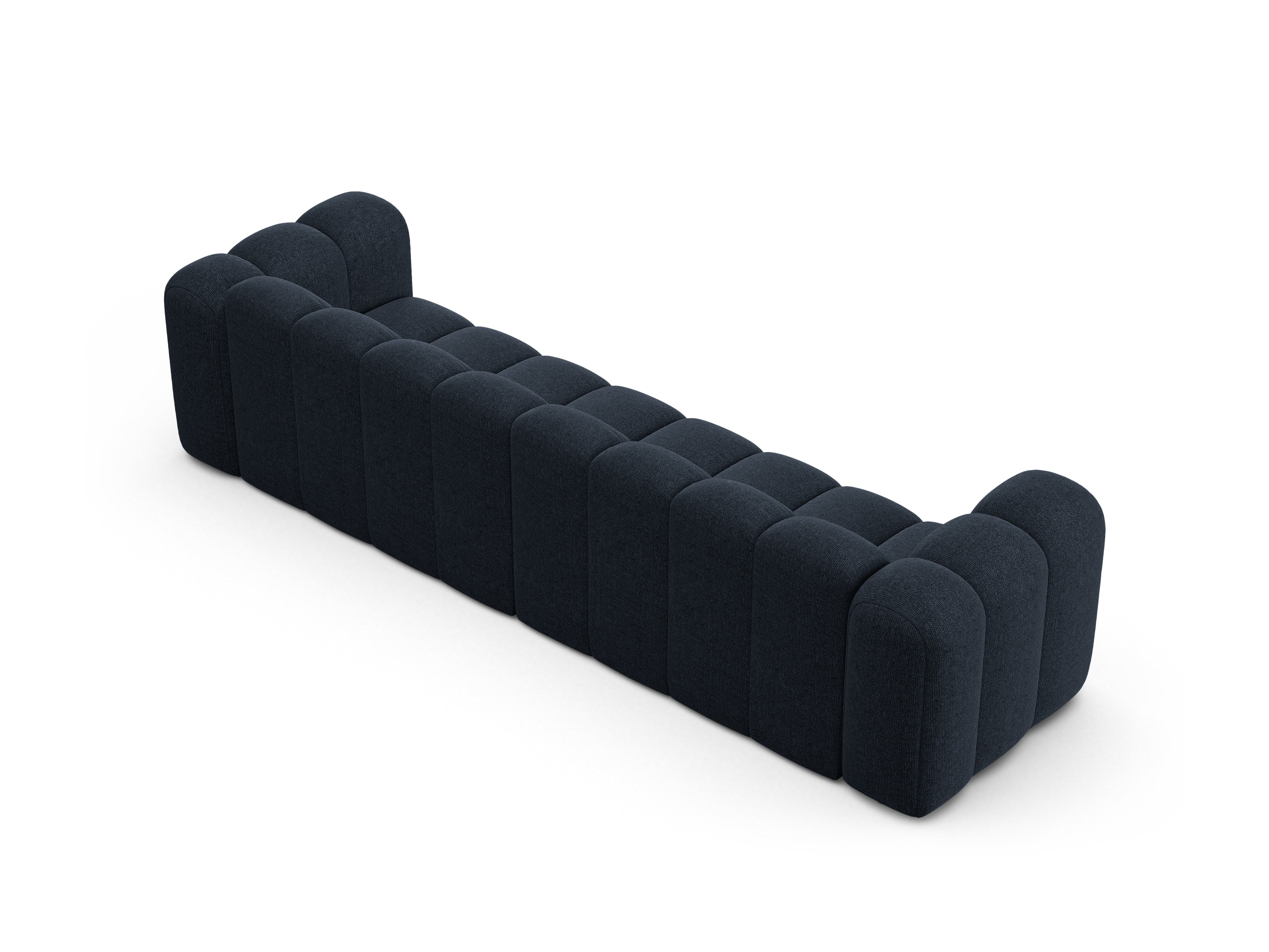 Sofa 4-osobowa LUPINE granatowy szenil – aksamit