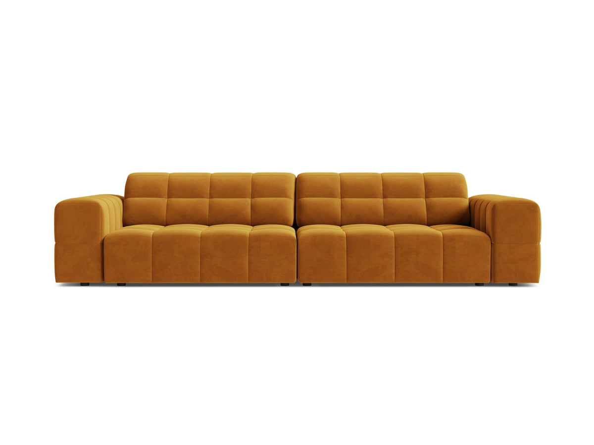 Sofa aksamitna 4-osobowa JENNIFER żółty Venus – Micadoni