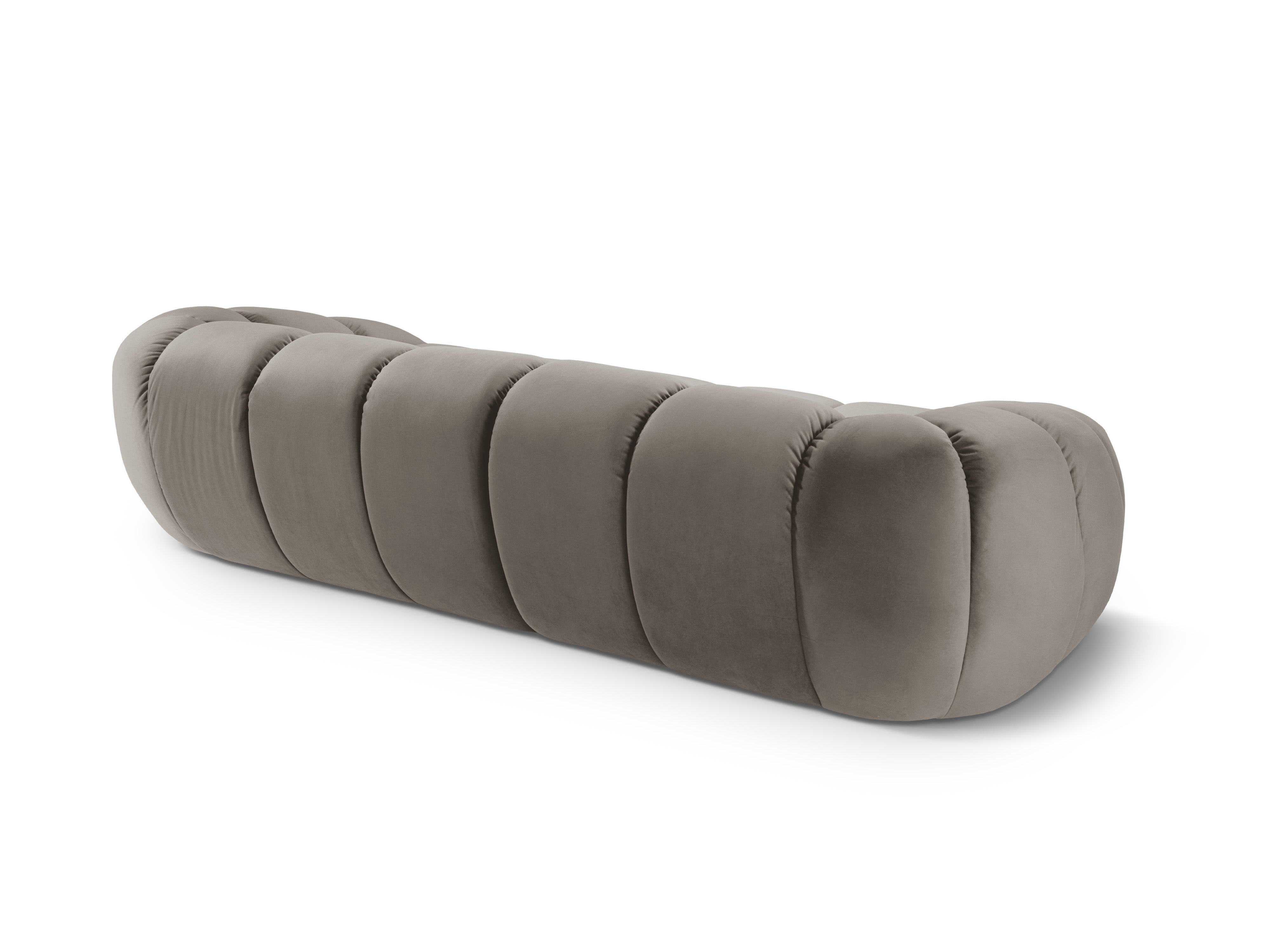 Sofa aus Samt für 4 Personen DIANA grau-braun