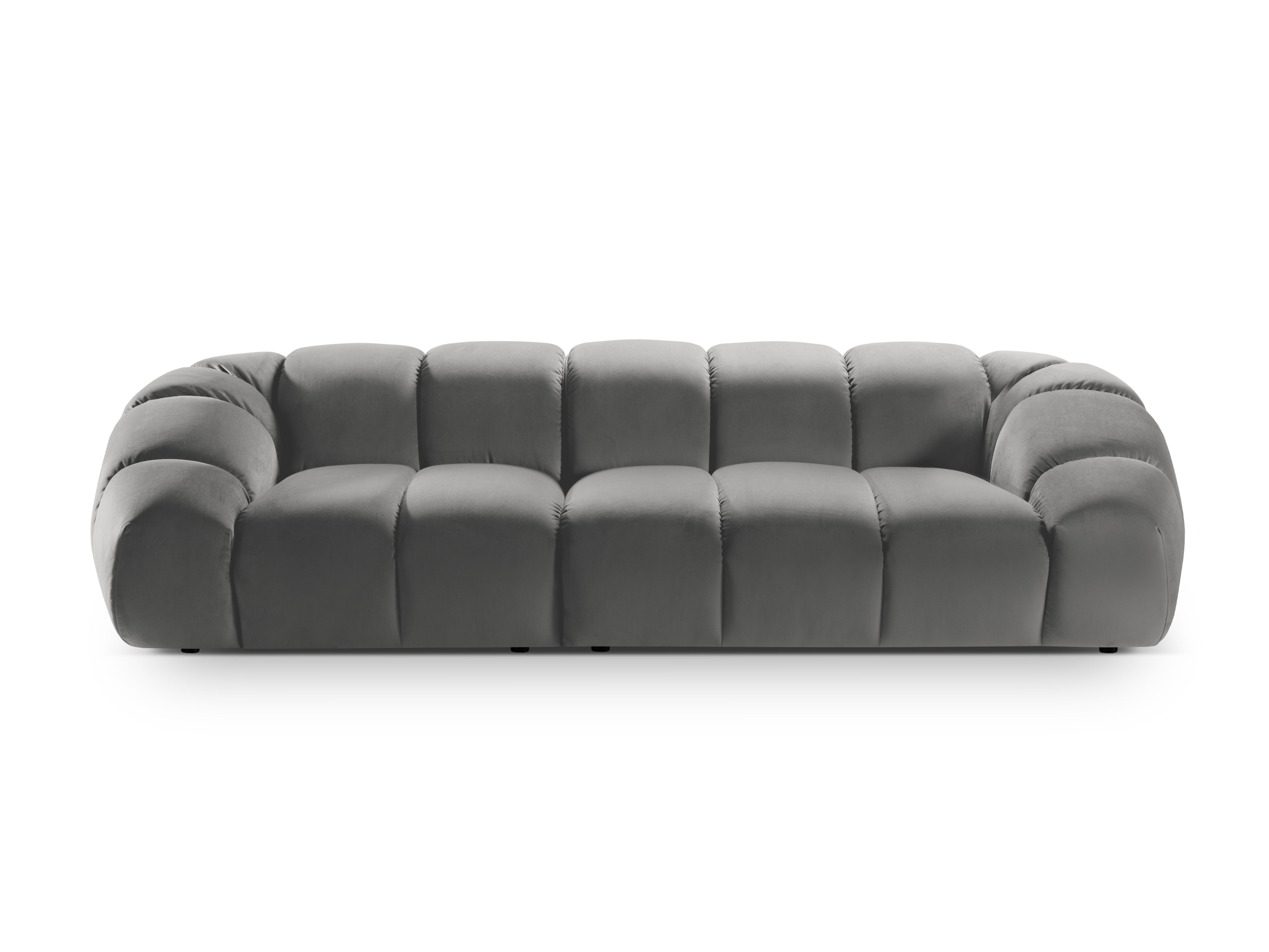 Velvet sofa for 4 people DIANA gray