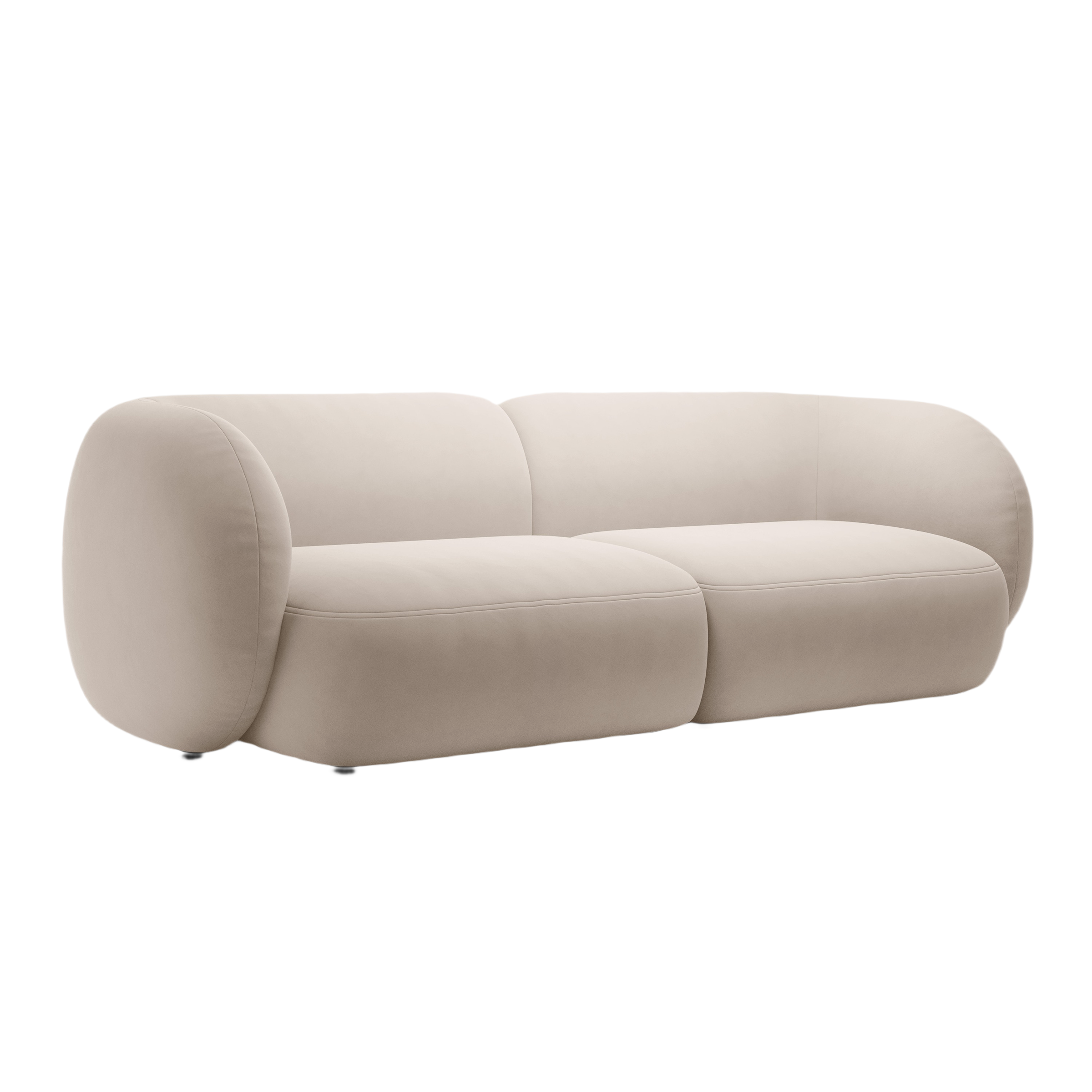 4-seater velvet sofa KATE beige