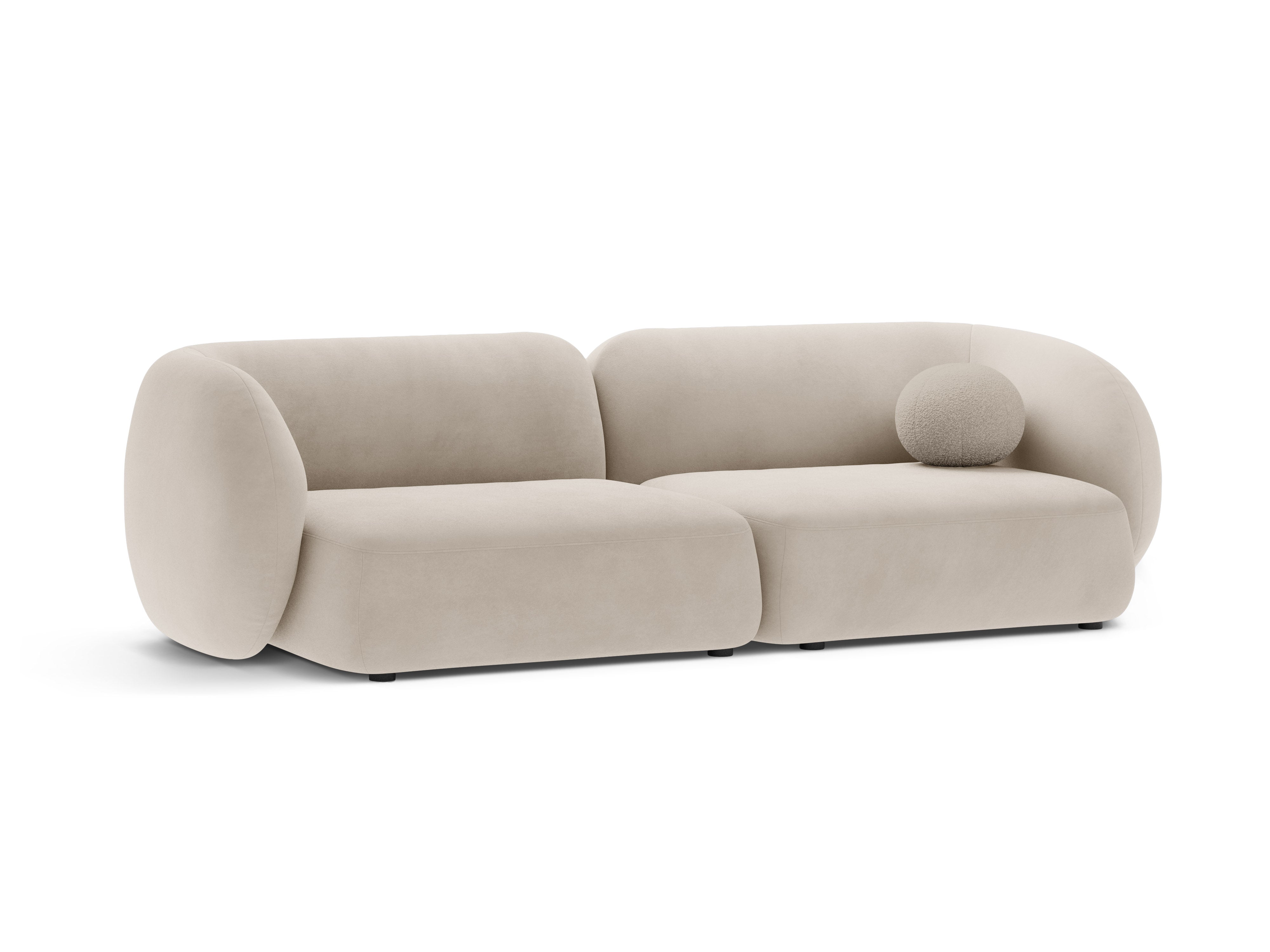 4-seater velvet sofa KATE beige