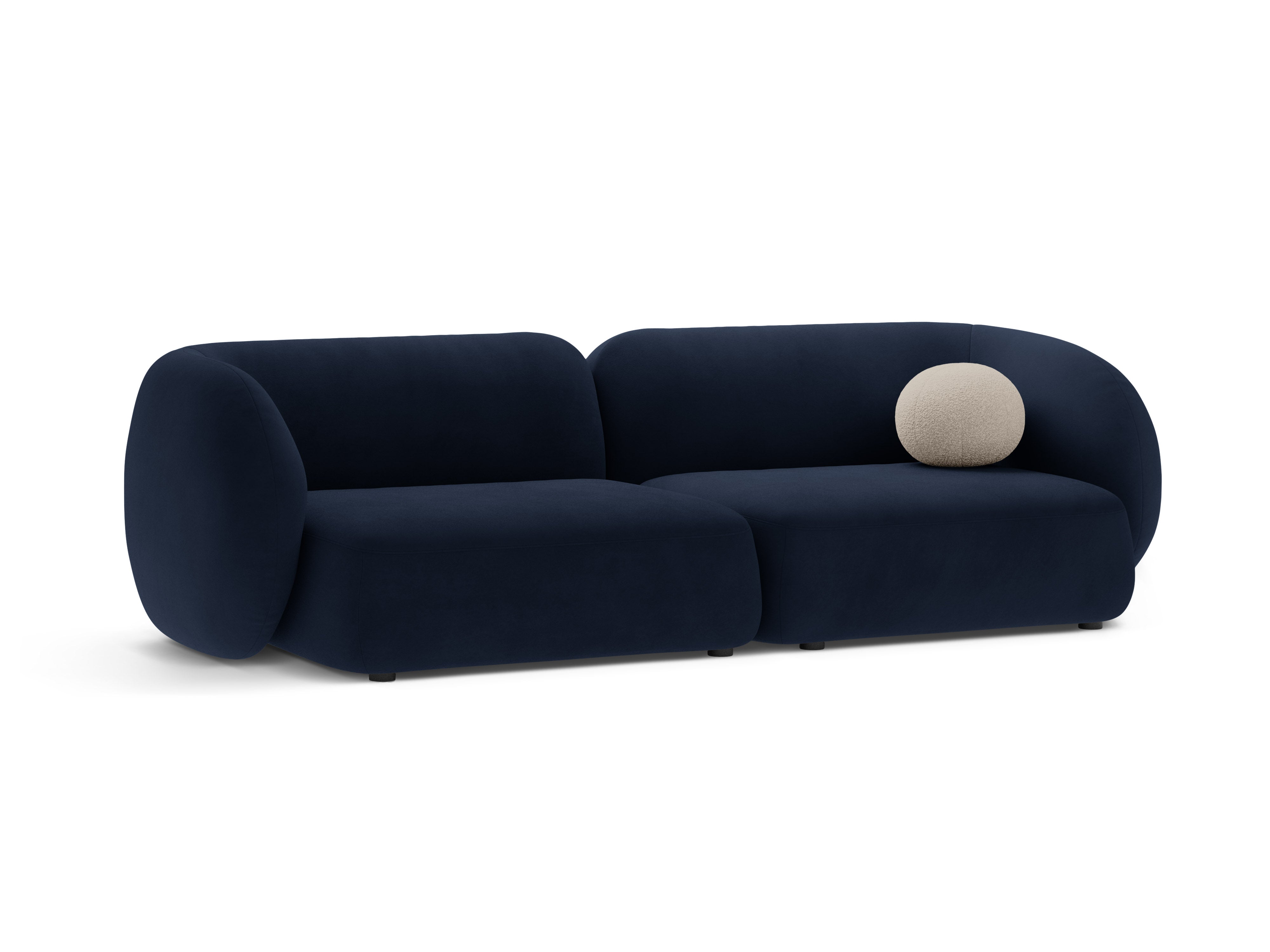 4-seater velvet sofa KATE royal blue