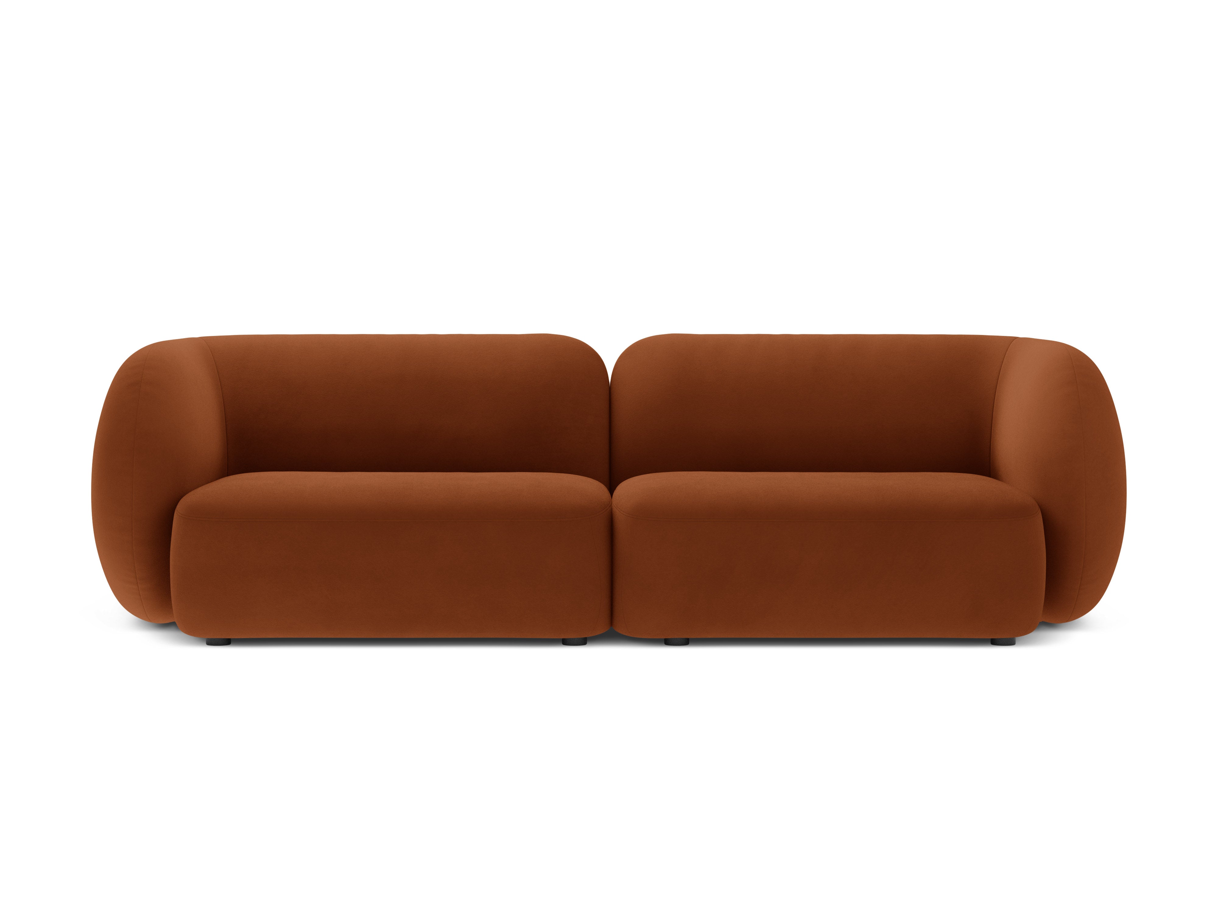 Sofa 4-persoons fluwelen KATE terracotta