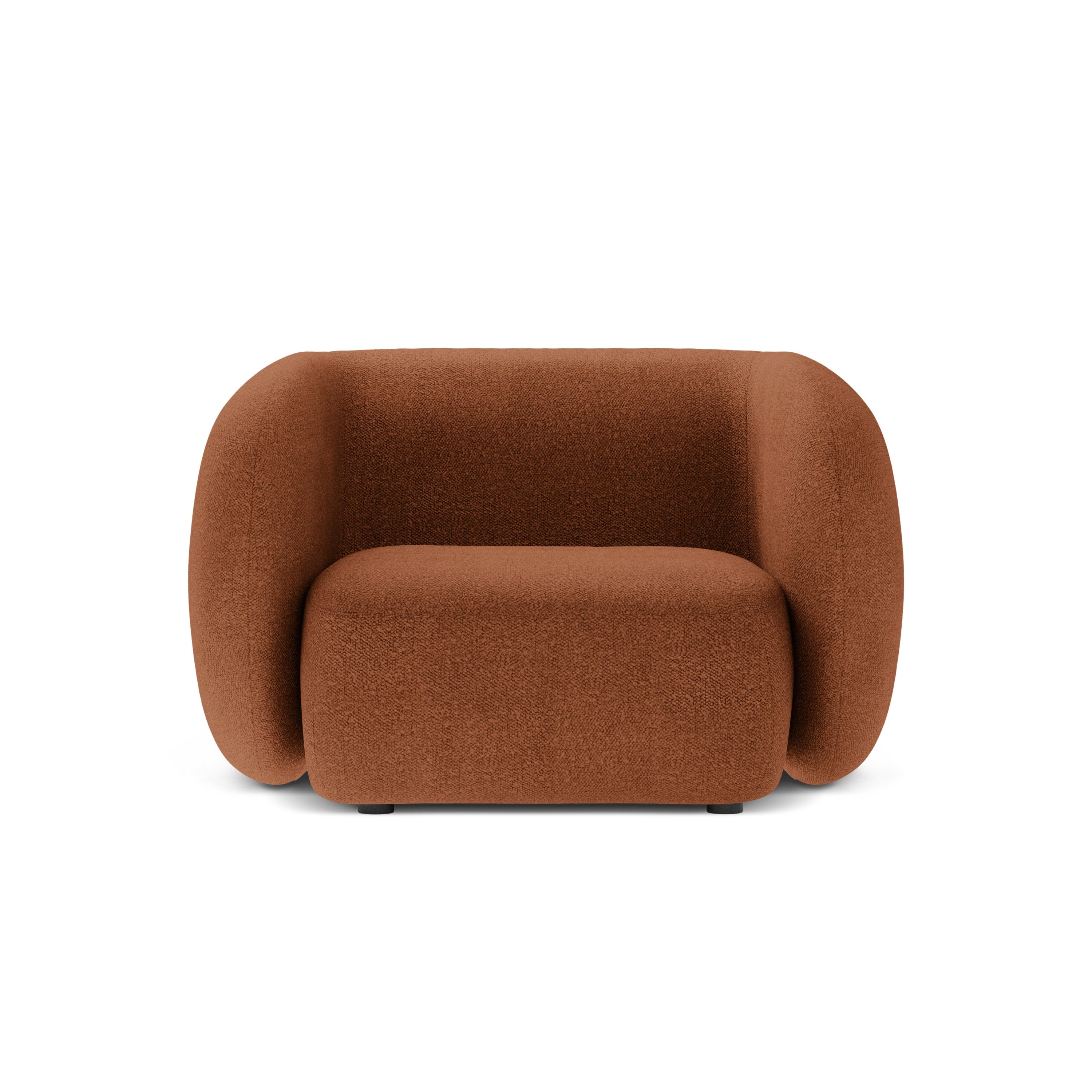 Fauteuil KATE terracotta boucle