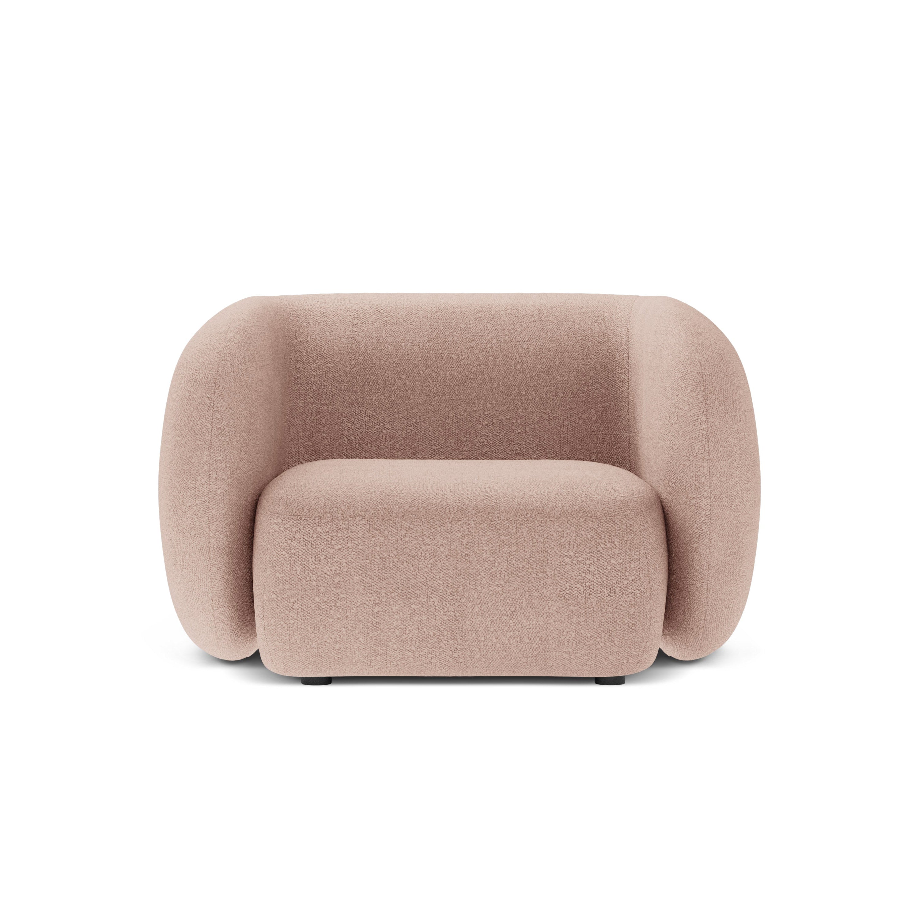 Fauteuil KATE roze bouclé
