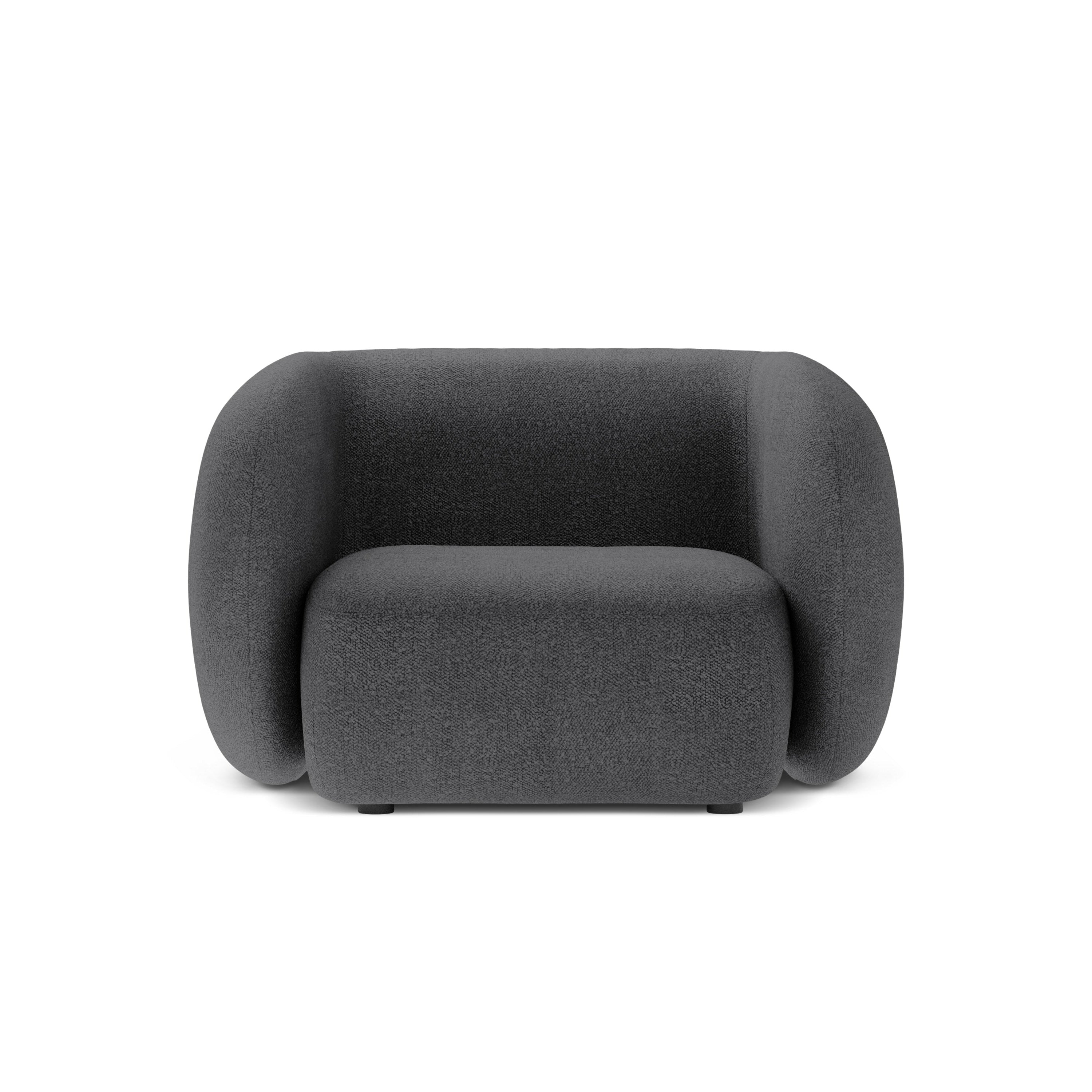 Fauteuil KATE donkergrijze boucle