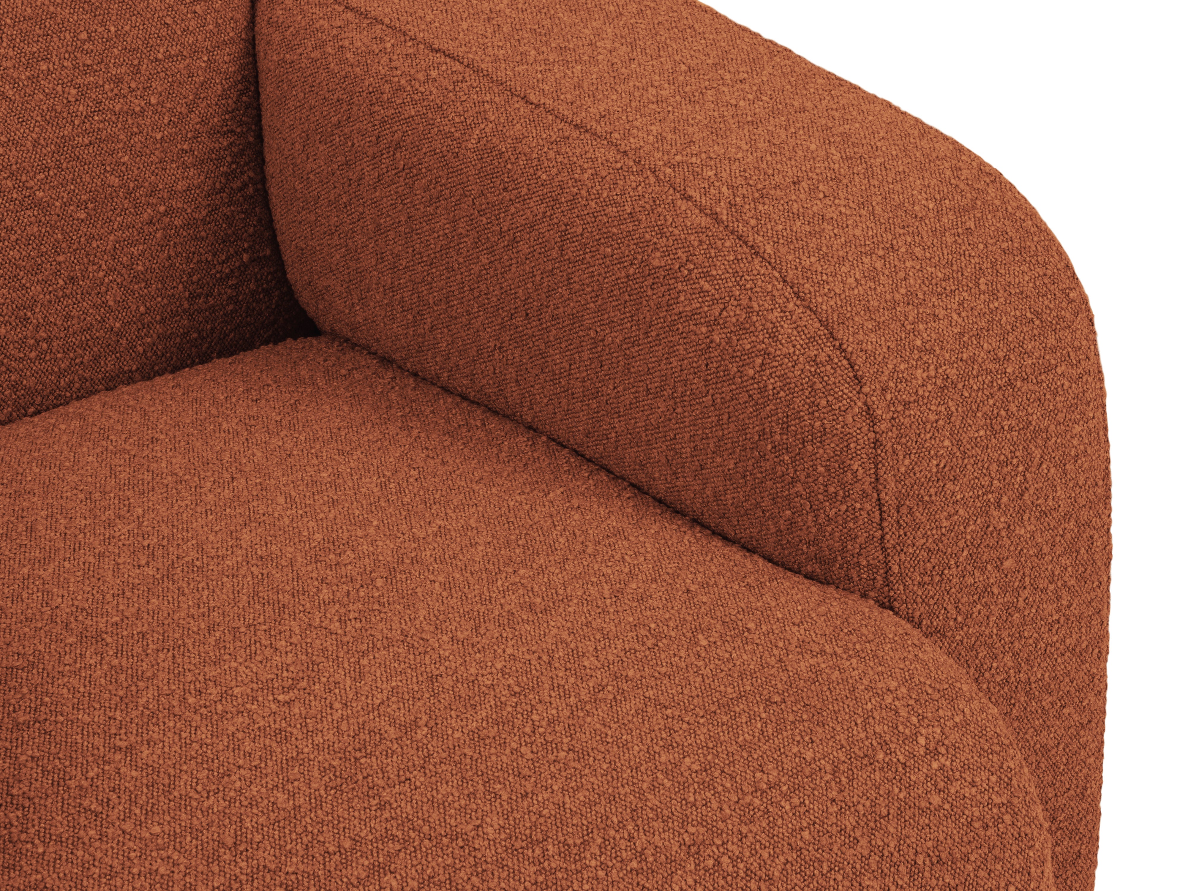 Fotel w tkaninie boucle MOLINO terracotta Micadoni Eye on Design