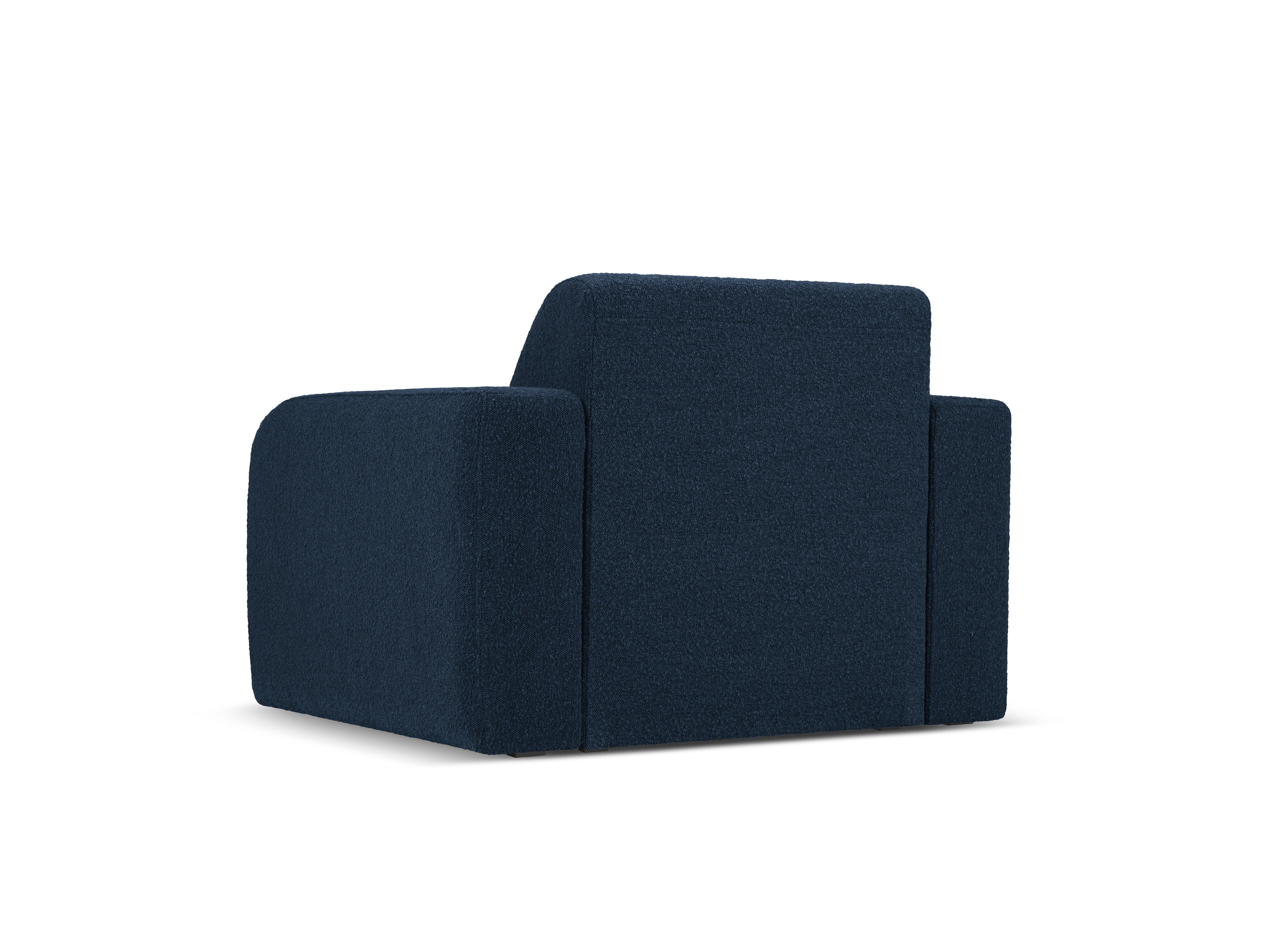 Fotel w tkaninie boucle MOLINO granatowy Micadoni Eye on Design