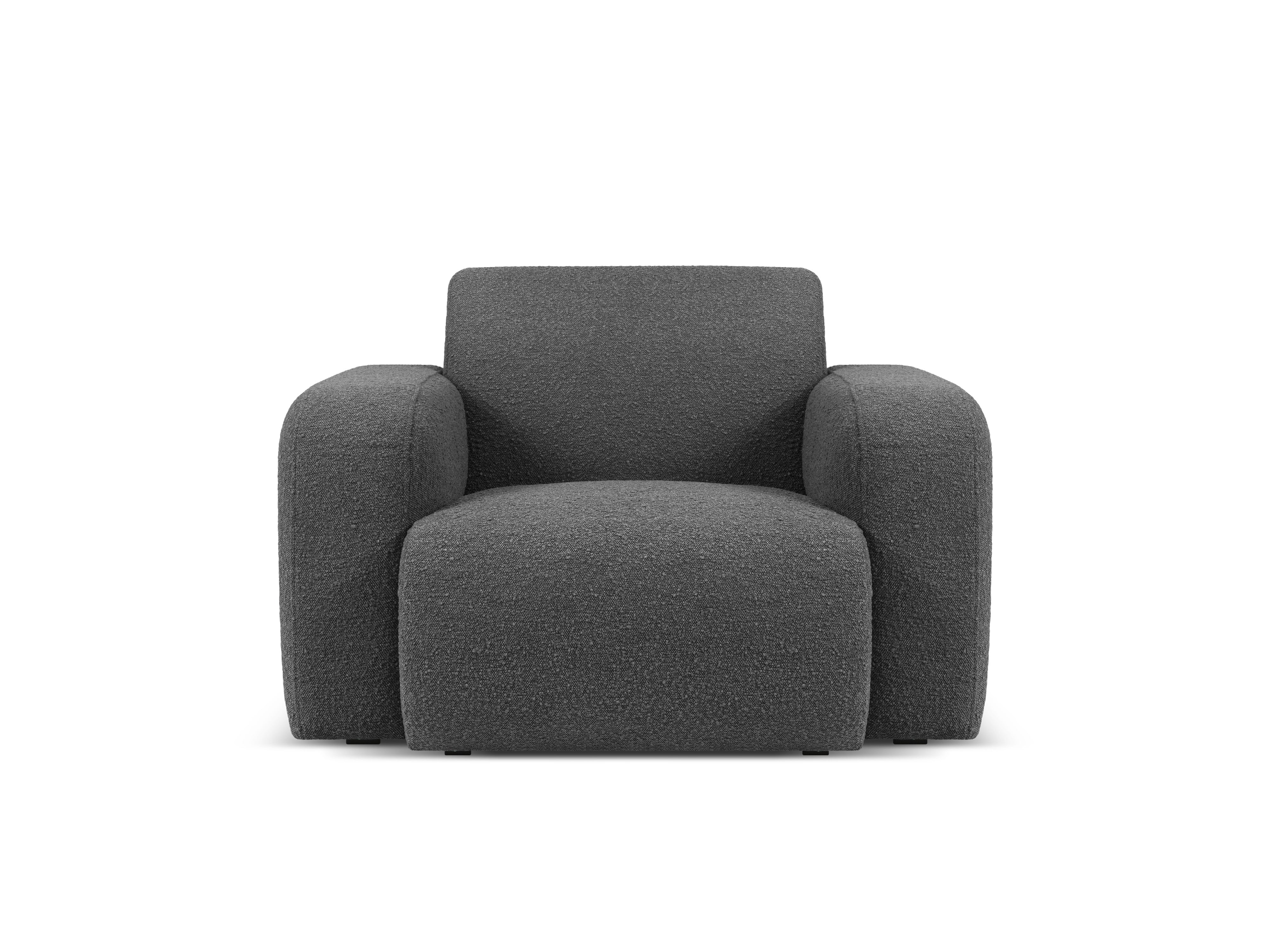 Fotel w tkaninie boucle MOLINO ciemnoszary Micadoni Eye on Design