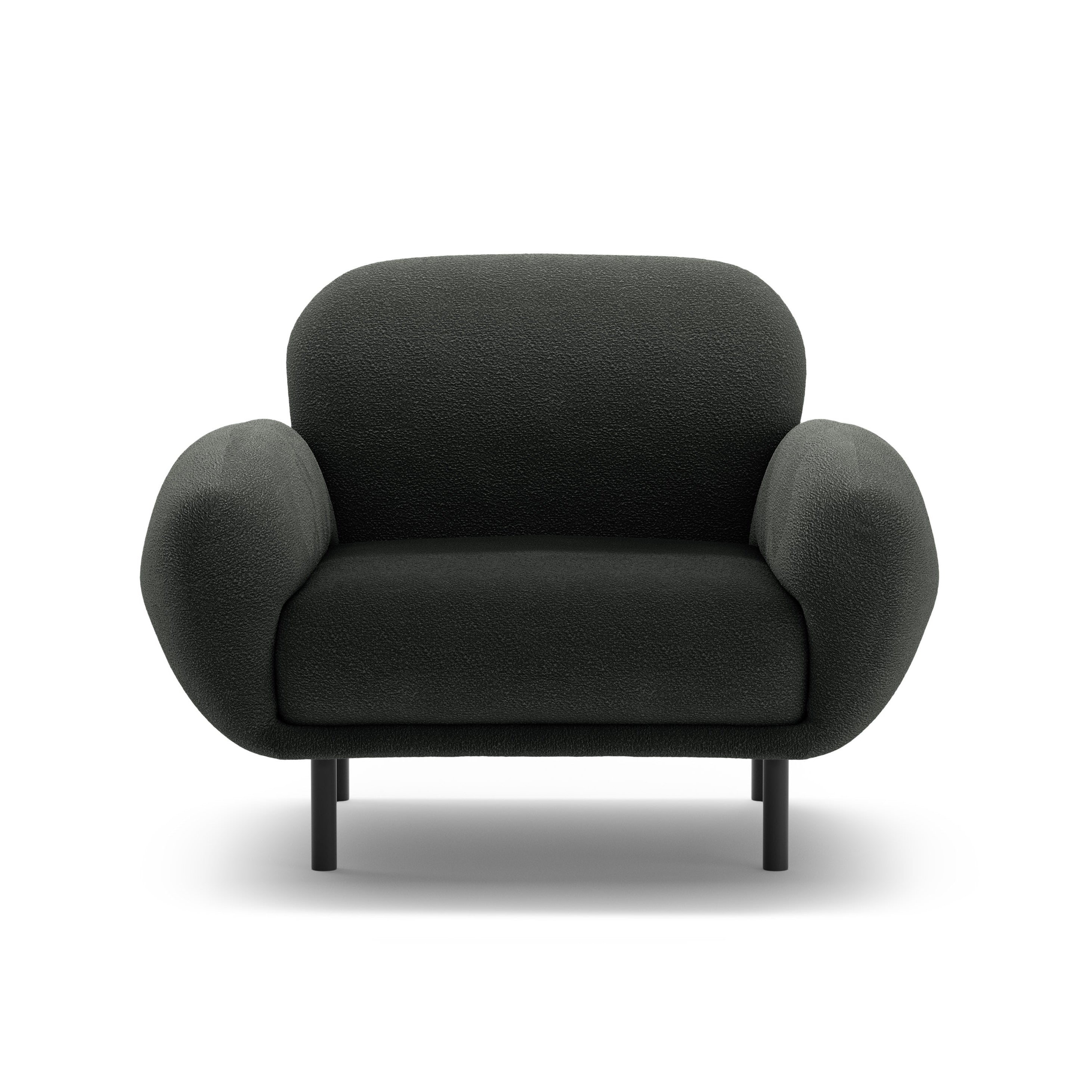 POPPY black boucle armchair