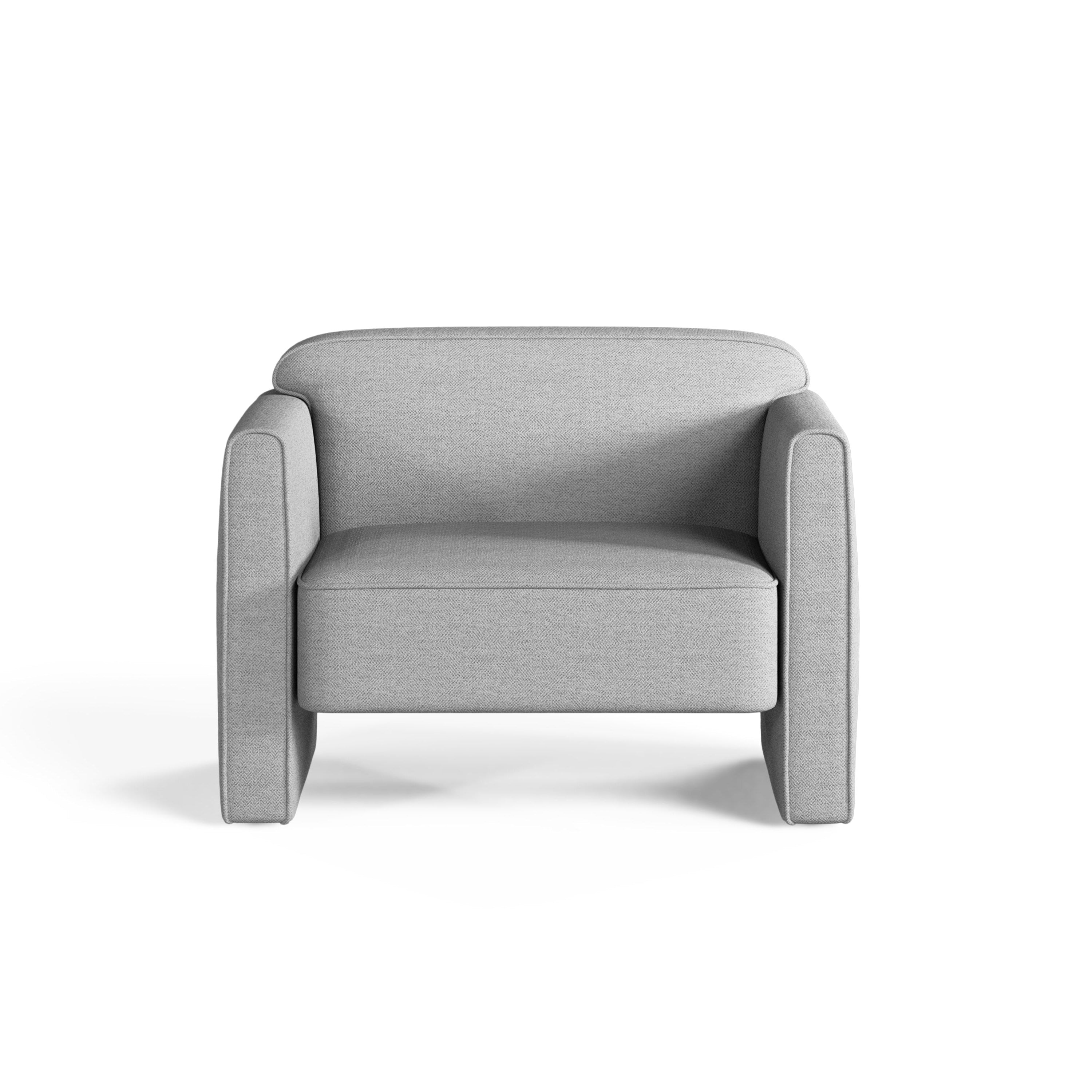 Fauteuil ABBY lichtgrijs
