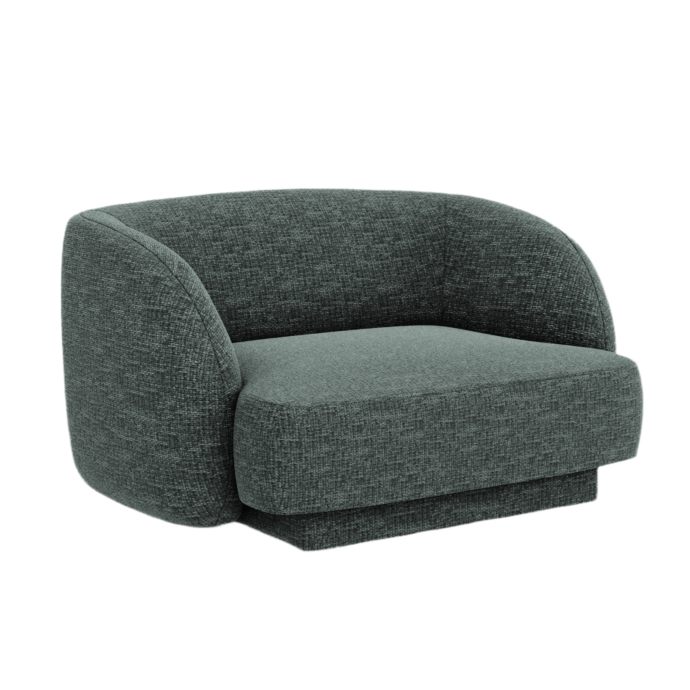 MILEY petrol armchair silky chenille