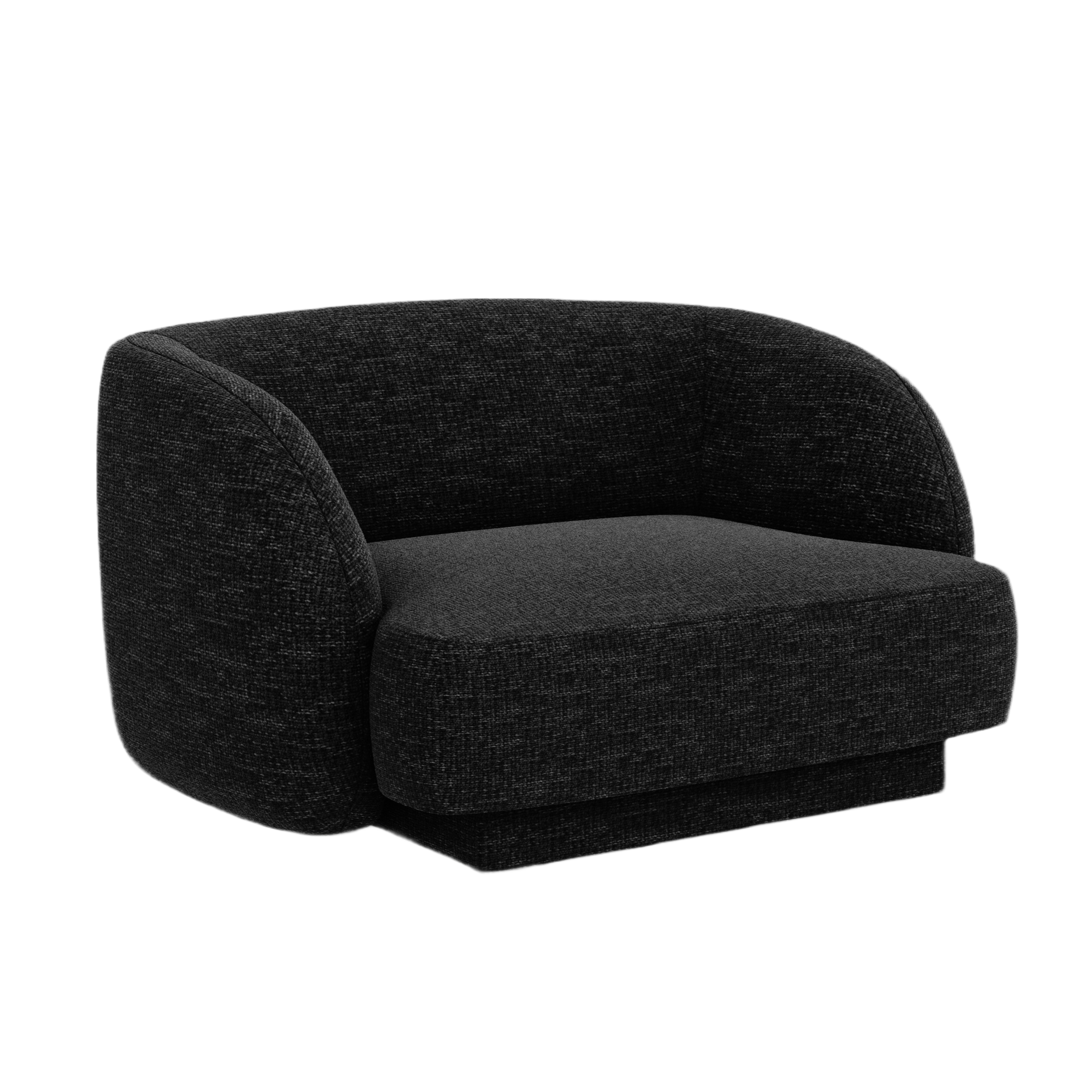 Sessel MILEY schwarzes Chenille seidig