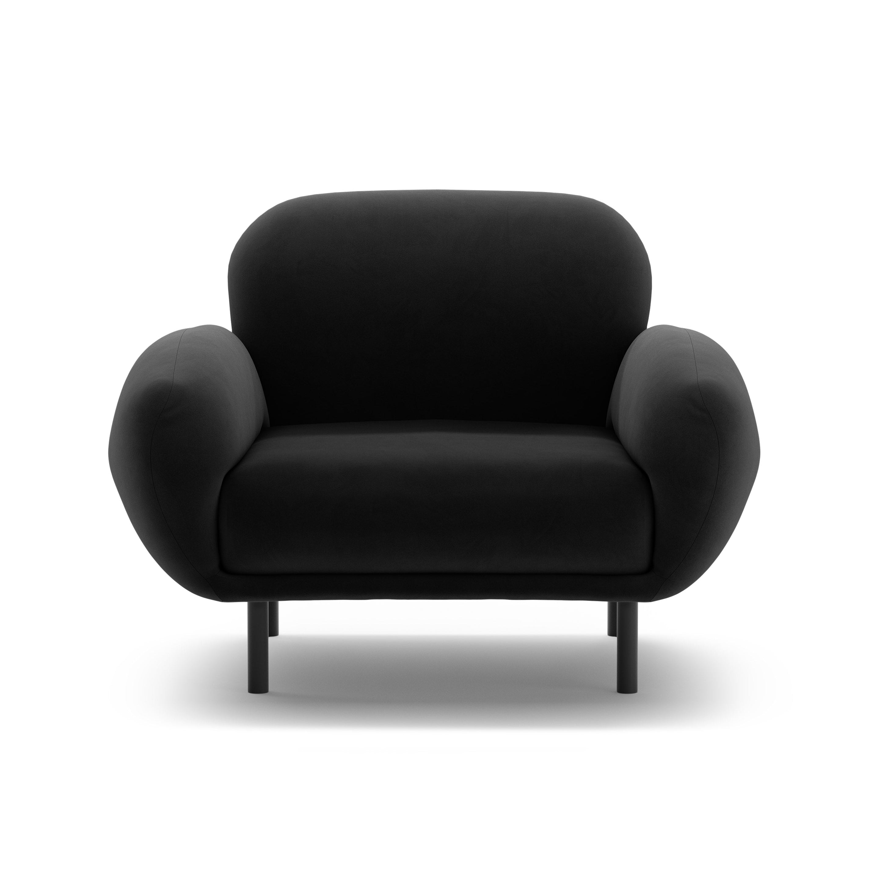 Black Velvet Armchair POPPY