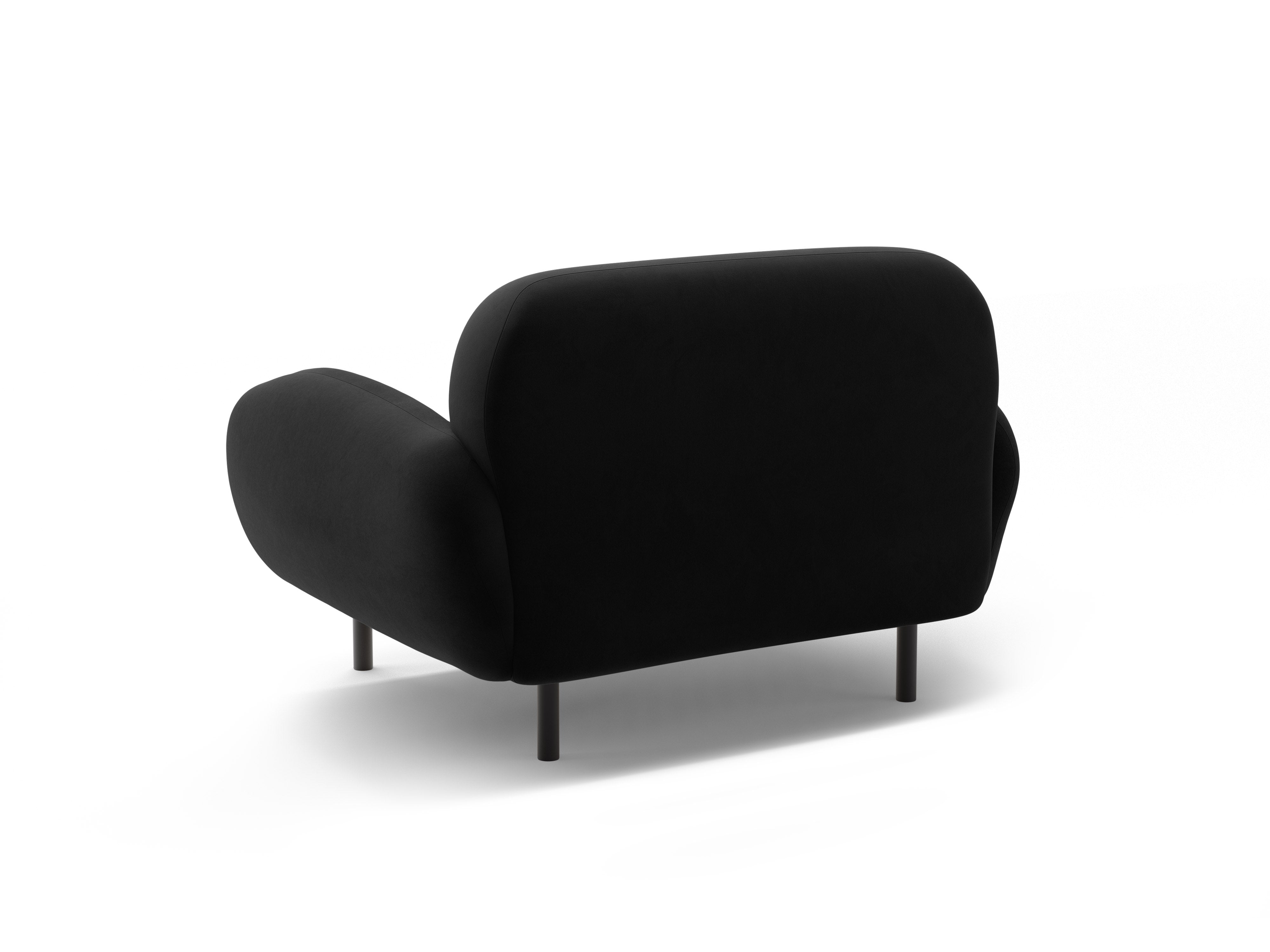 Black Velvet Armchair POPPY
