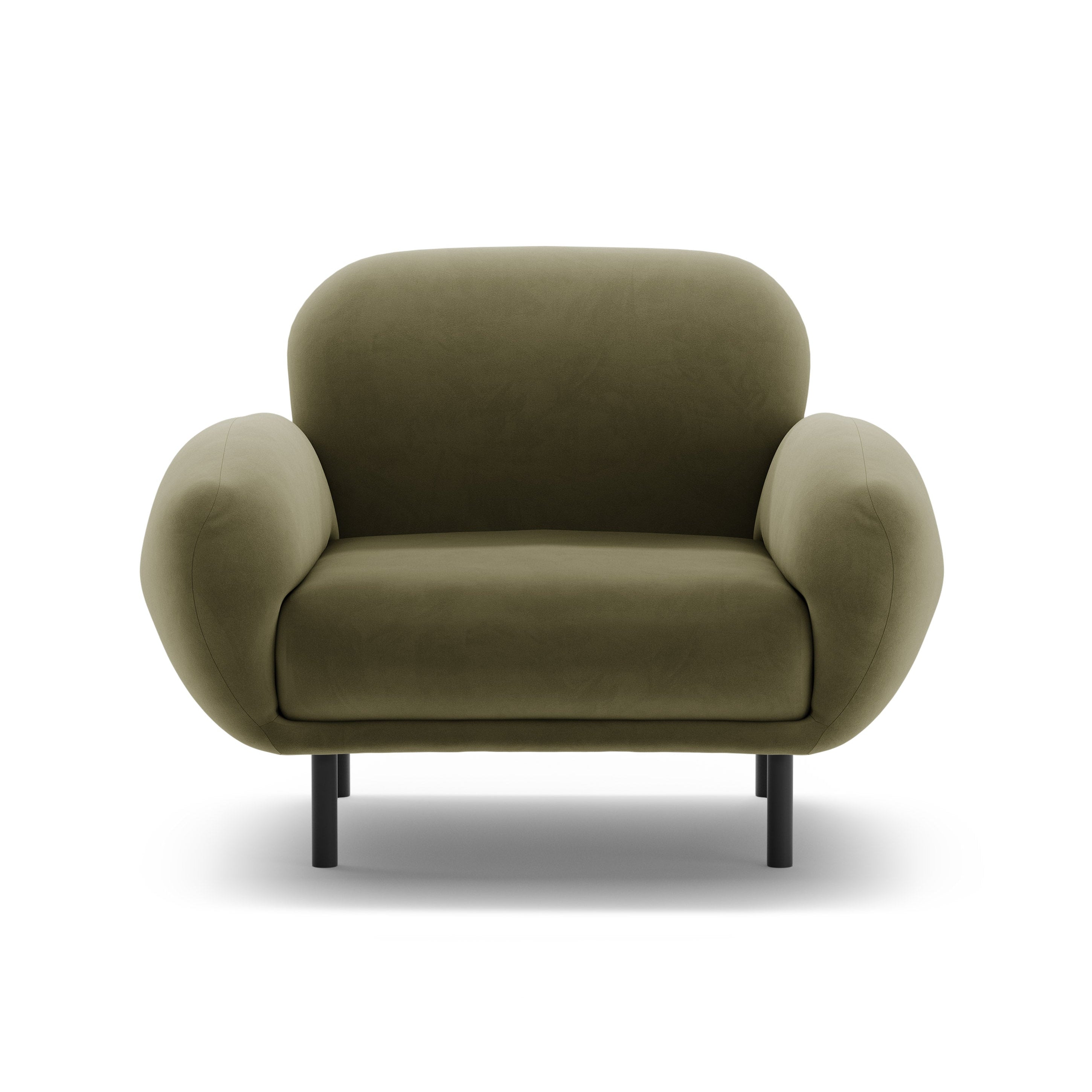 Fluwelen fauteuil POPPY groen