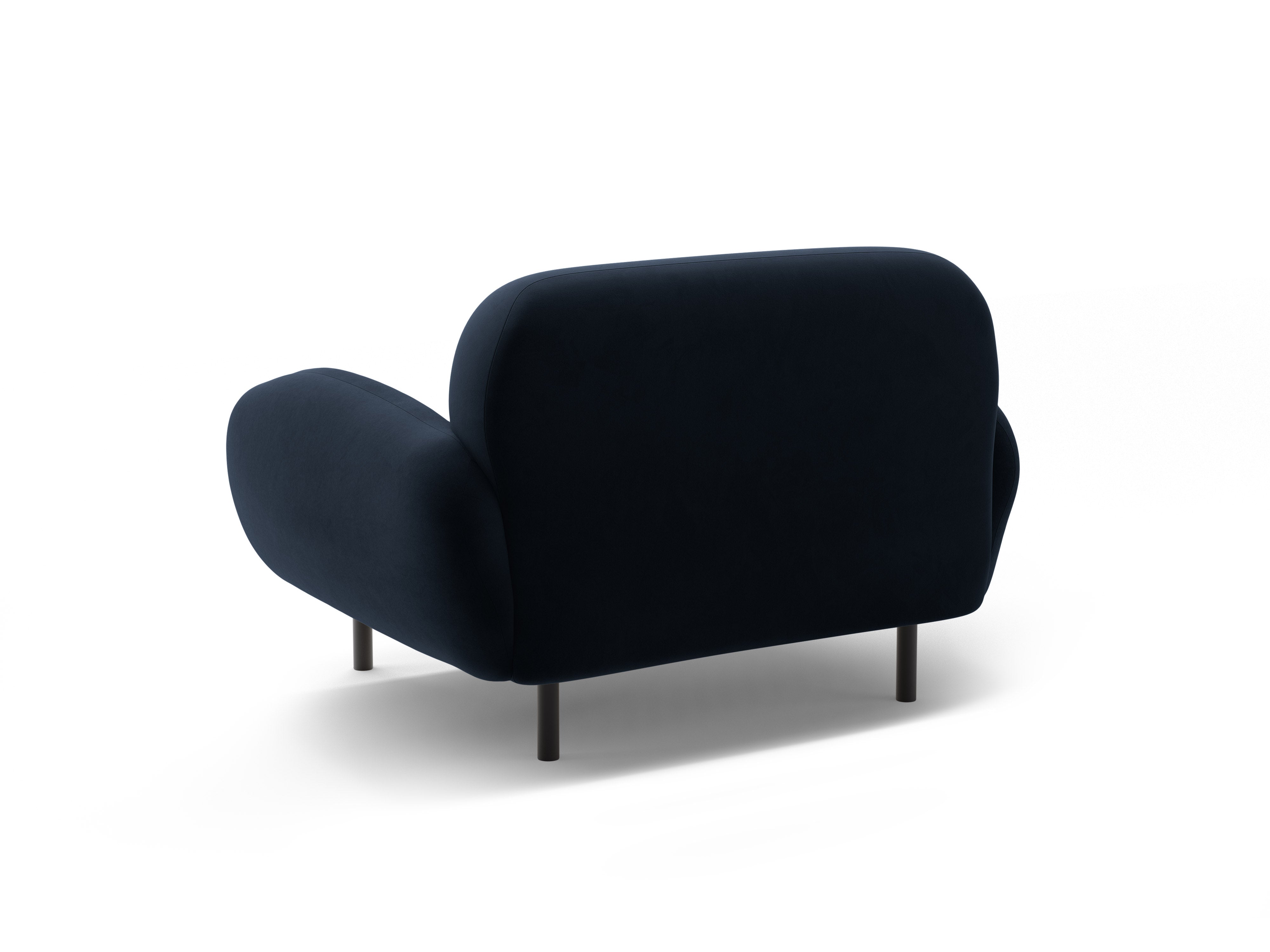 Fluwelen fauteuil POPPY koninklijk blauw