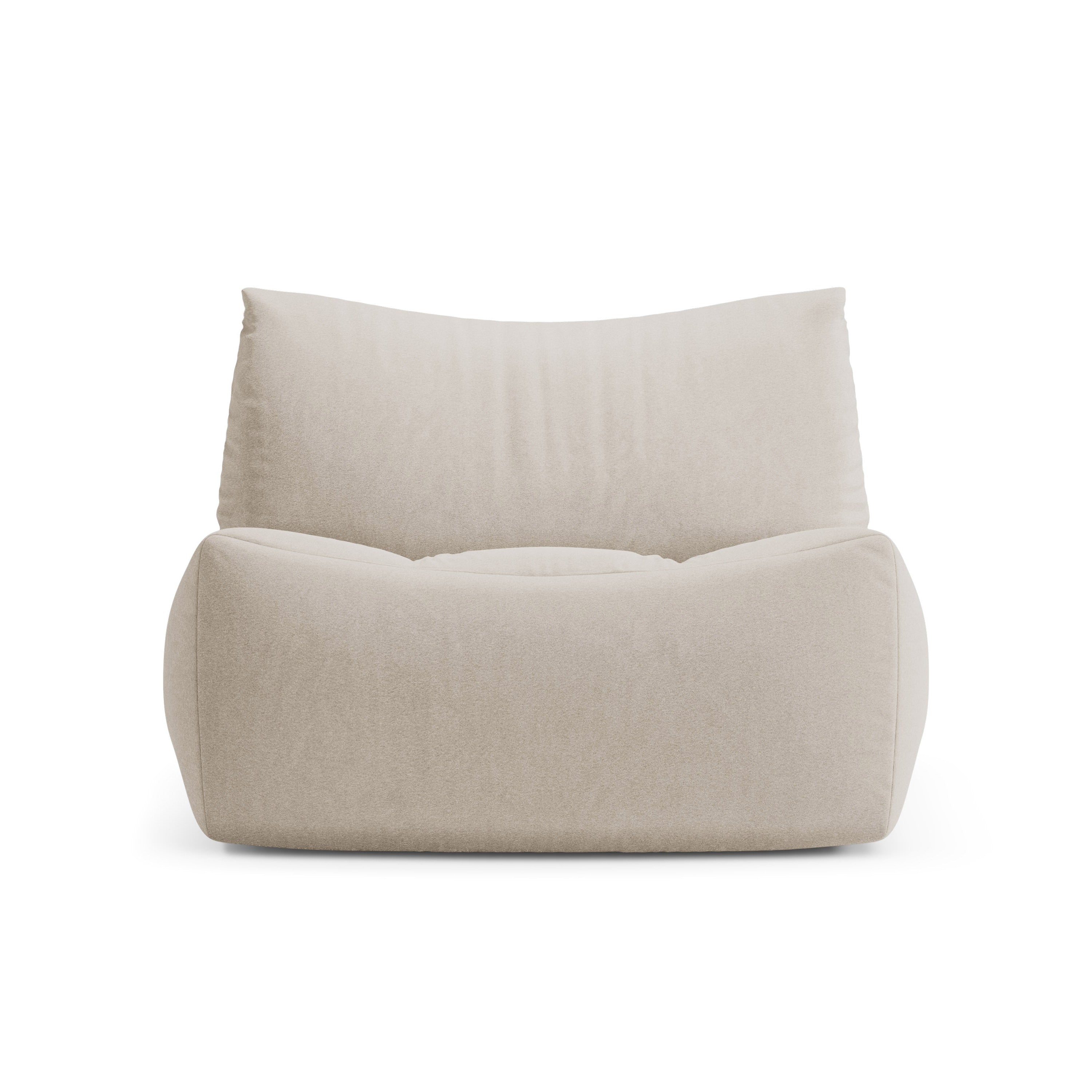 velvet armchair TOVE light beige