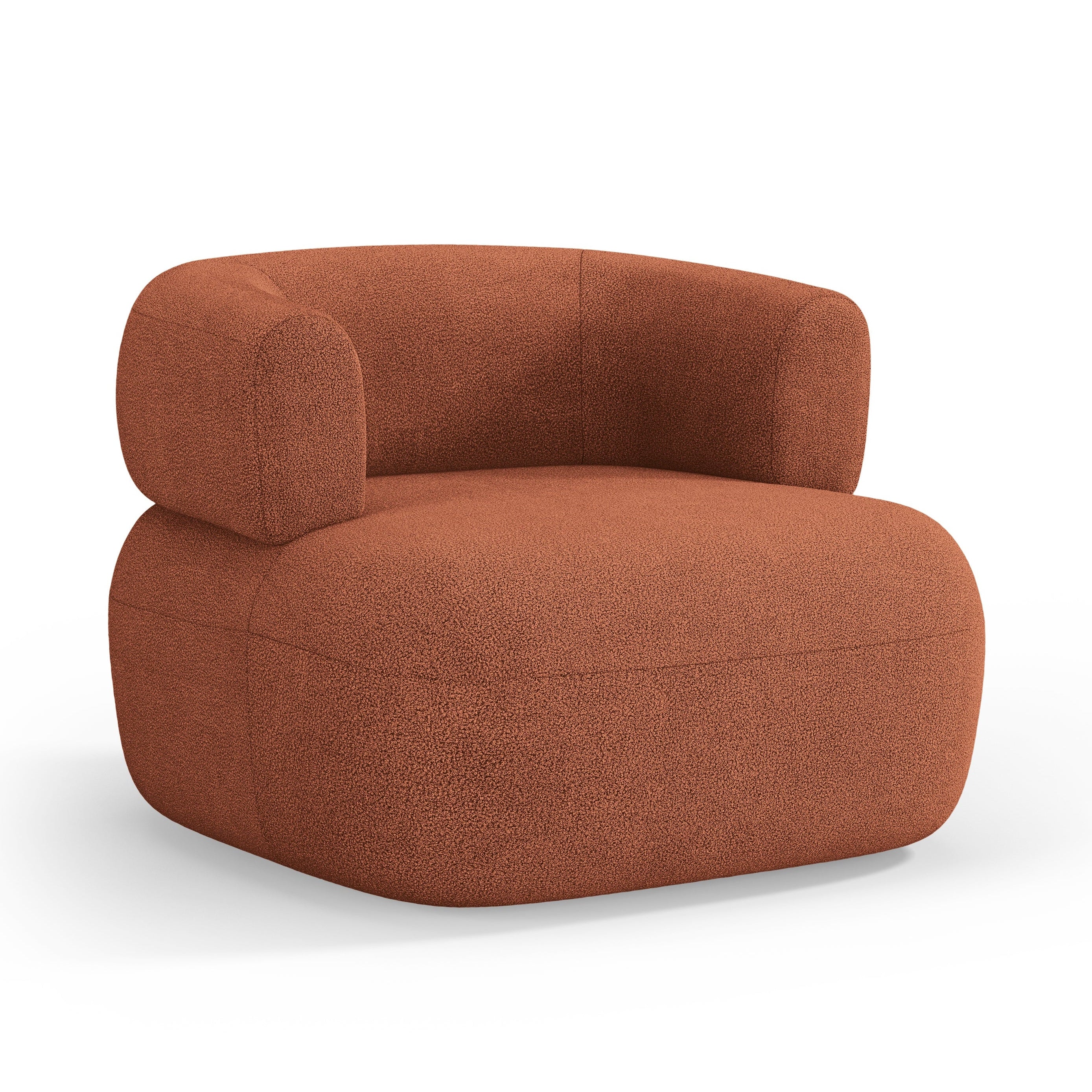 Fotel JENNY ceglany boucle – Micadoni