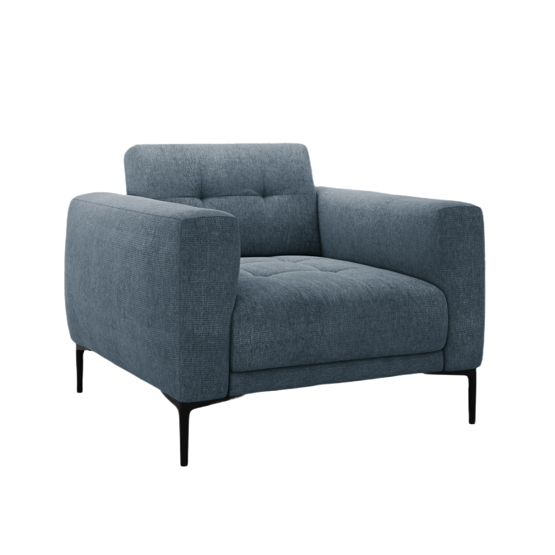 BEMY fauteuil donkerblauw chenille