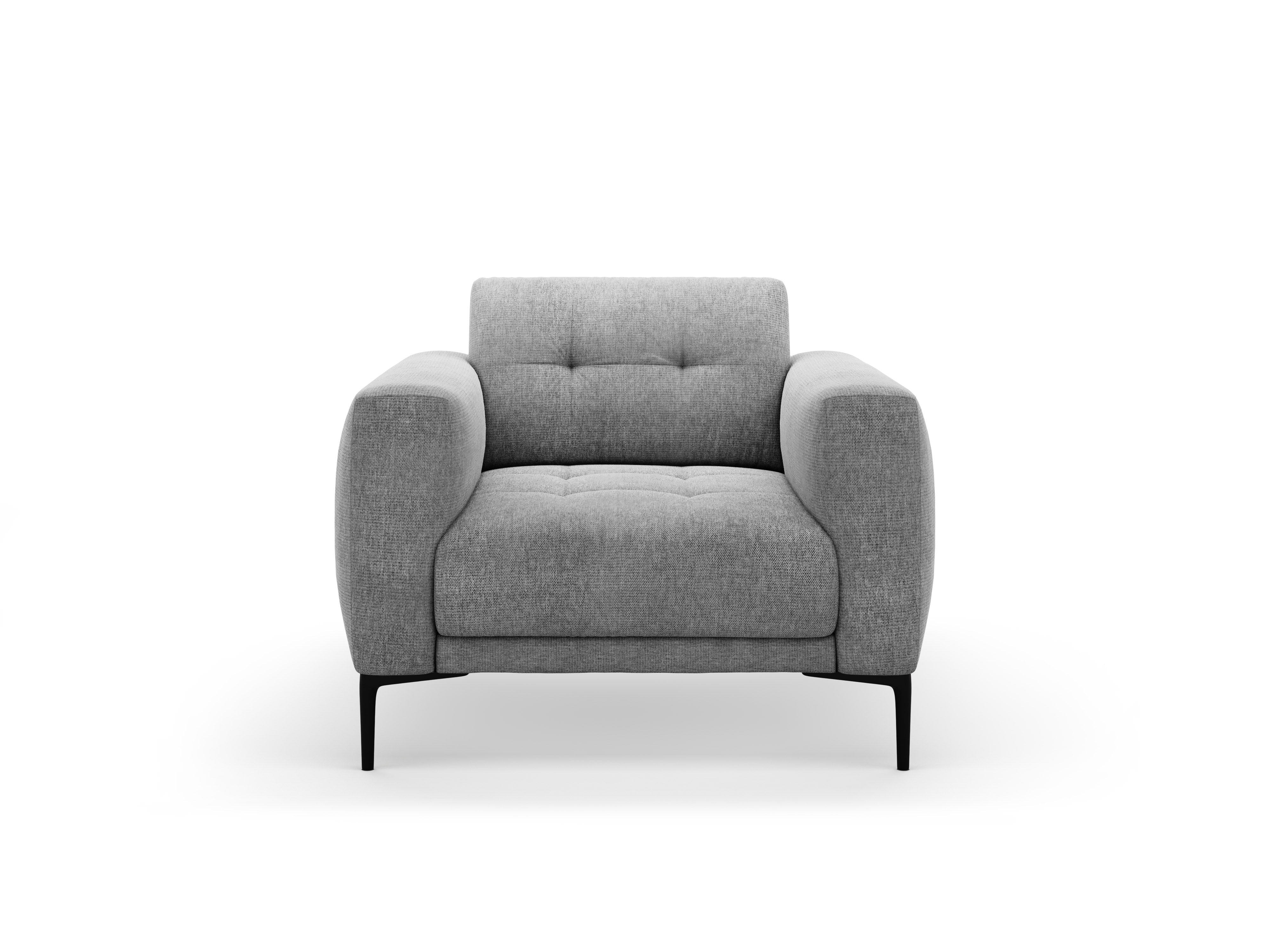 BEMY fauteuil grijs chenille