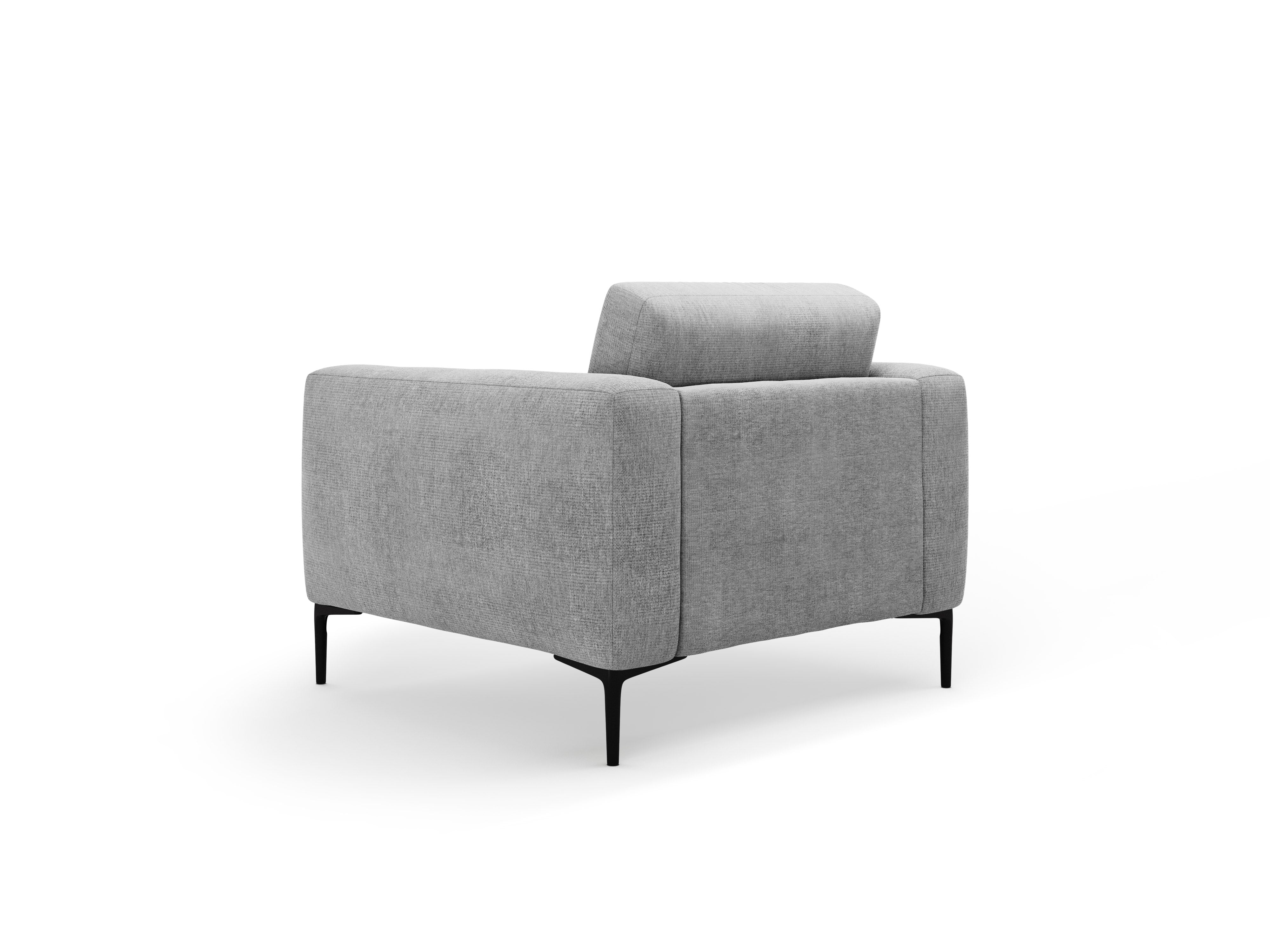 BEMY fauteuil grijs chenille