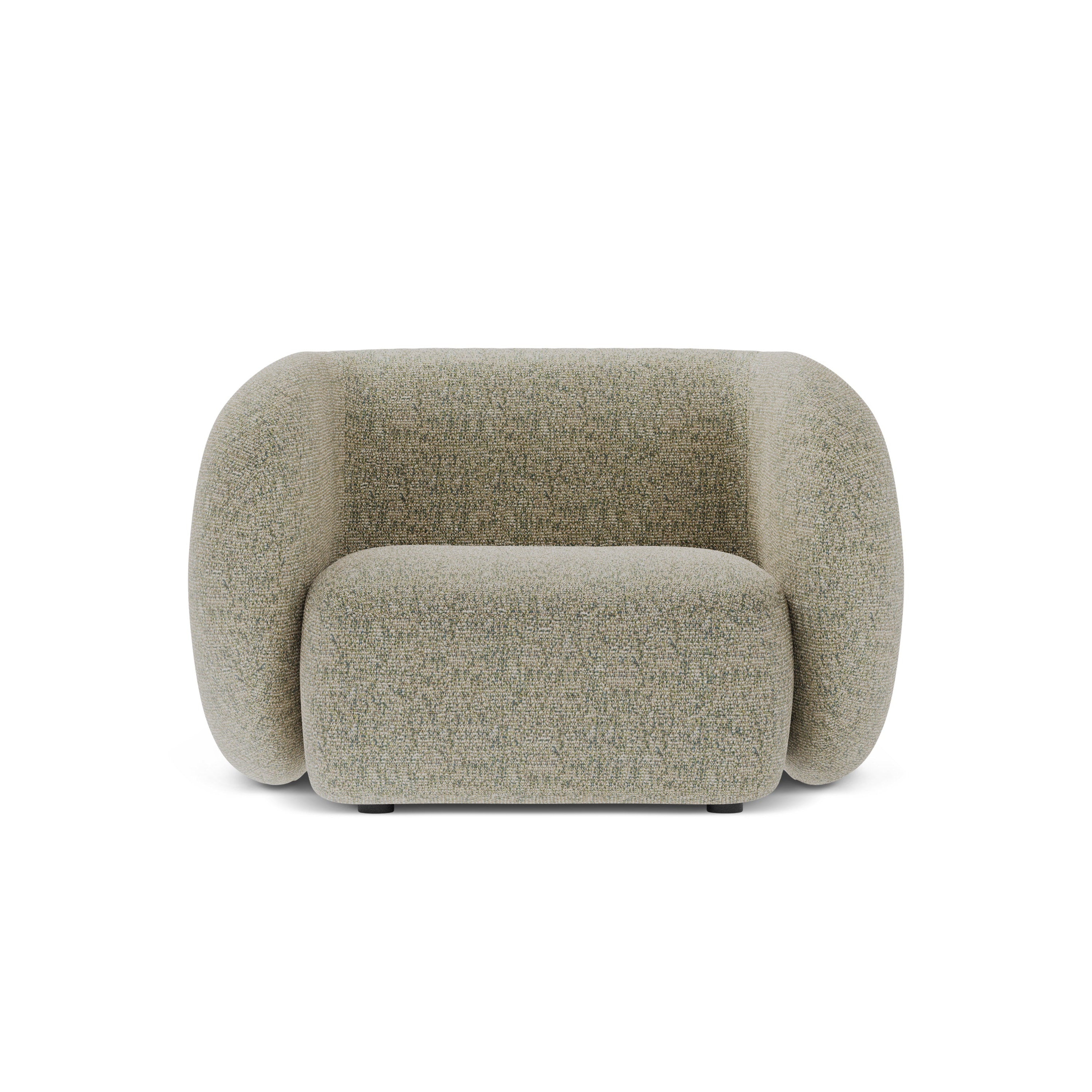 Fauteuil KATE lichtgroen gemêleerd