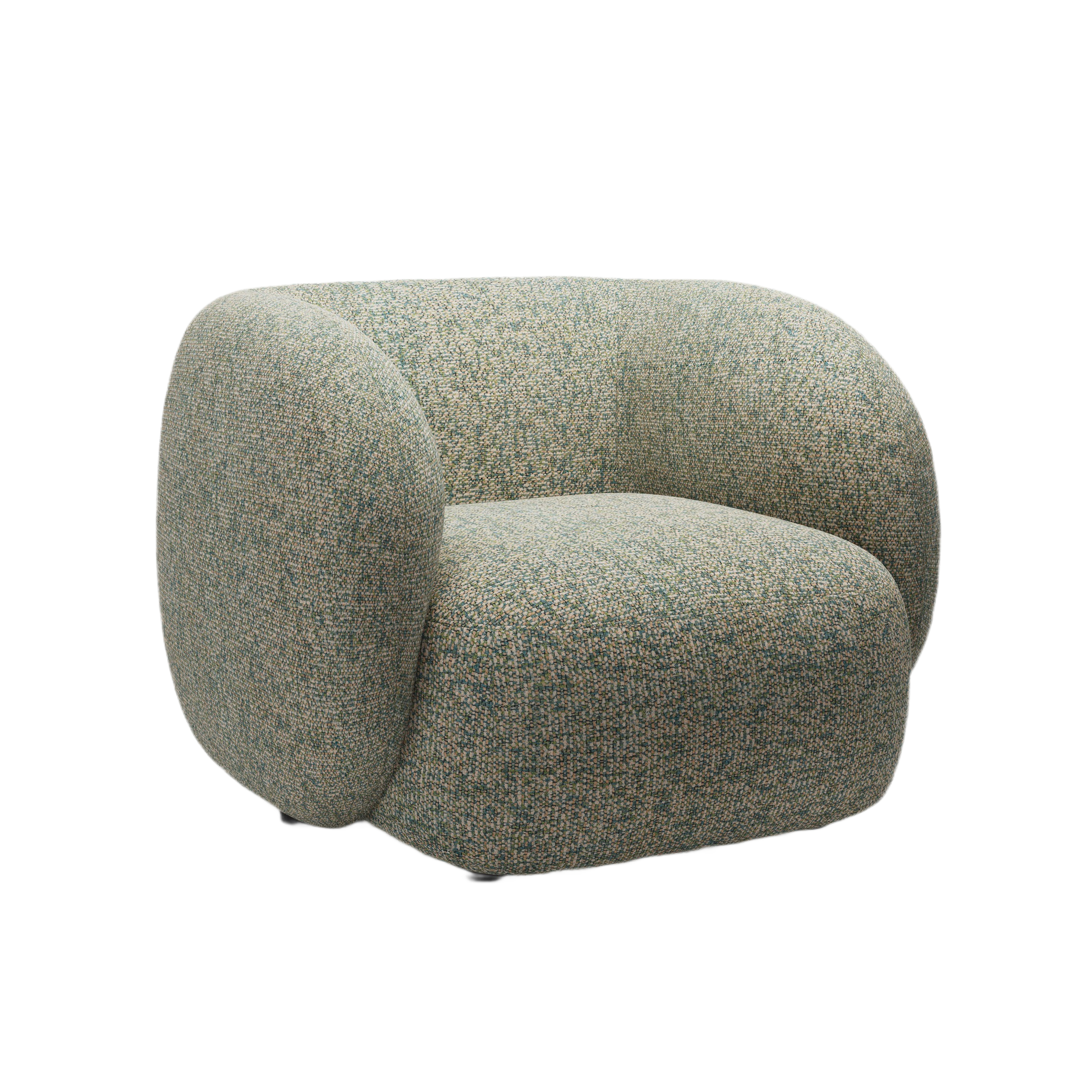 Fauteuil KATE lichtgroen gemêleerd