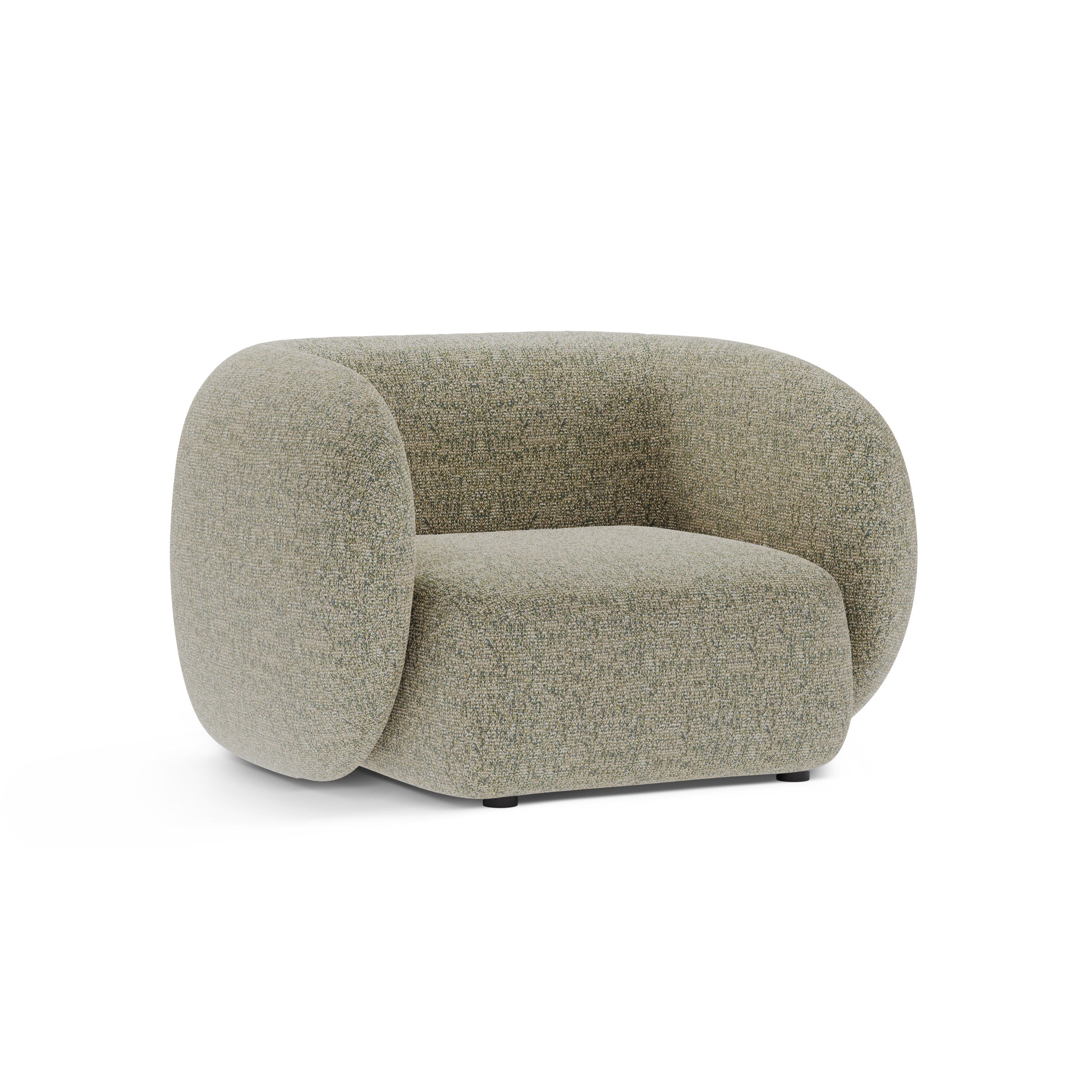 Fauteuil KATE lichtgroen gemêleerd