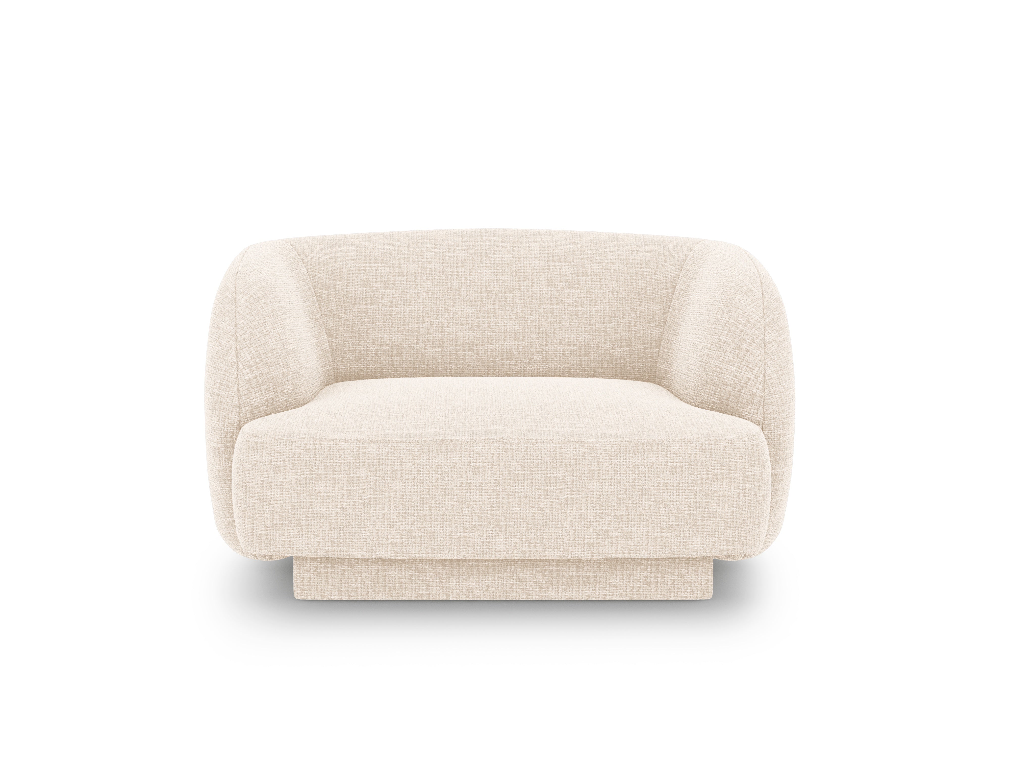Fauteuil MILEY ivoorkleurig chenille