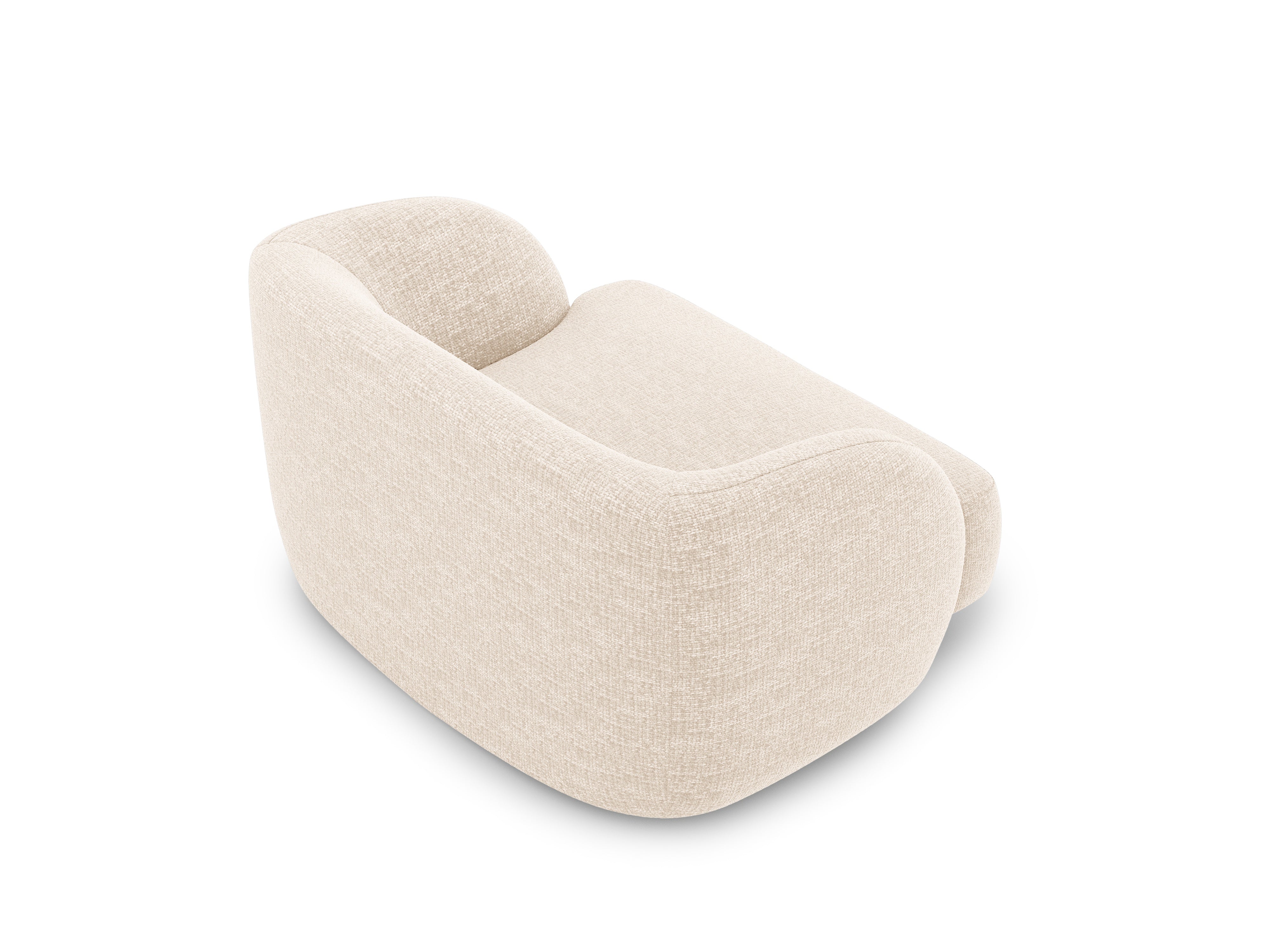 Fauteuil MILEY ivoorkleurig chenille