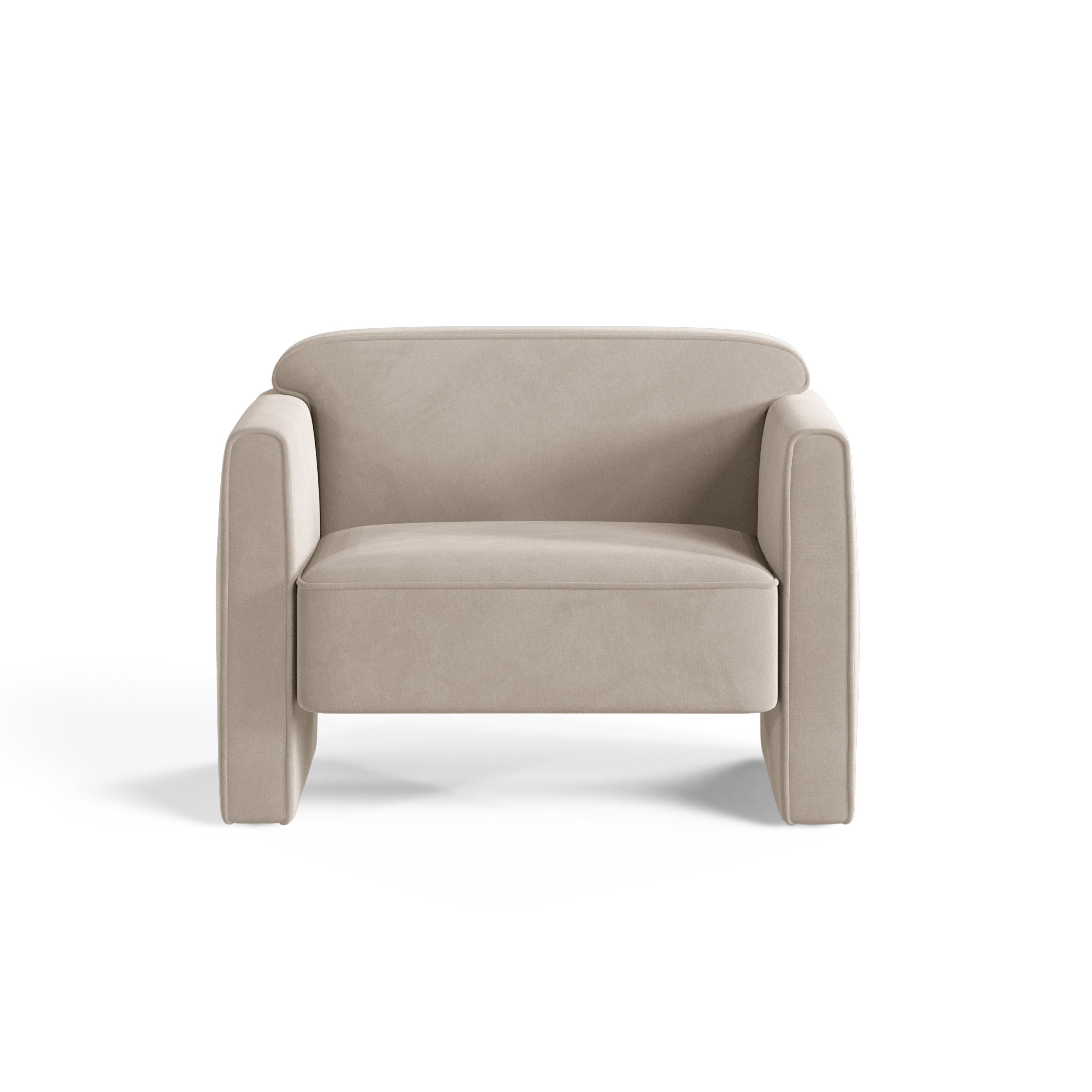 Fluwelen fauteuil ABBY beige