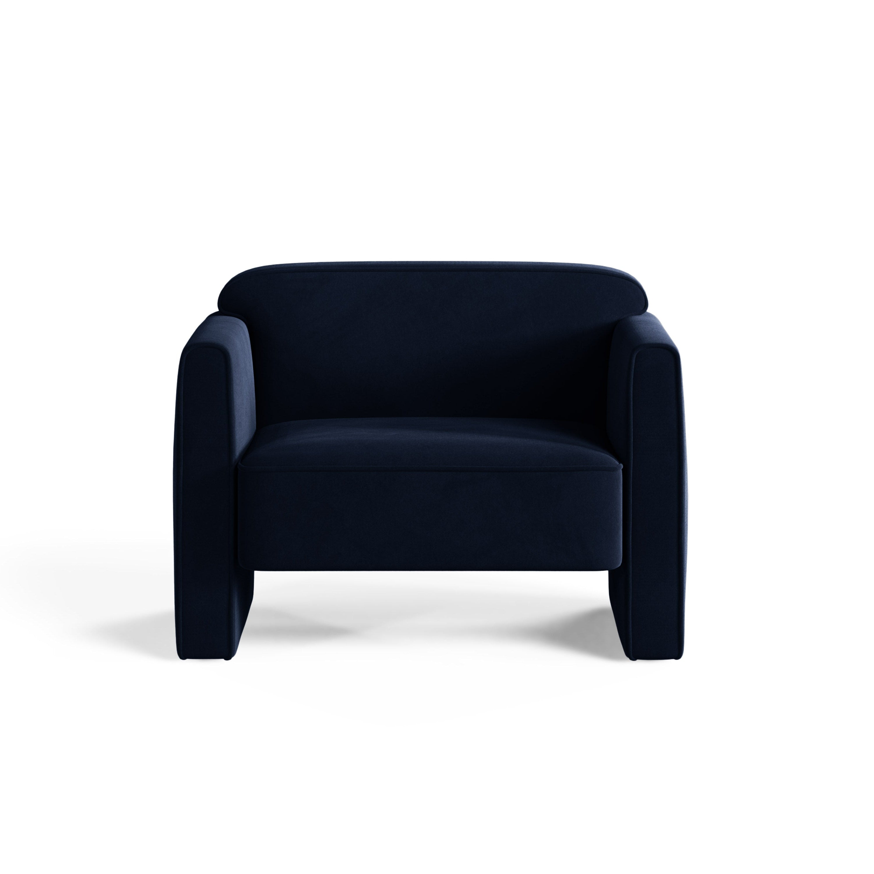 Fluwelen fauteuil ABBY koninklijk blauw