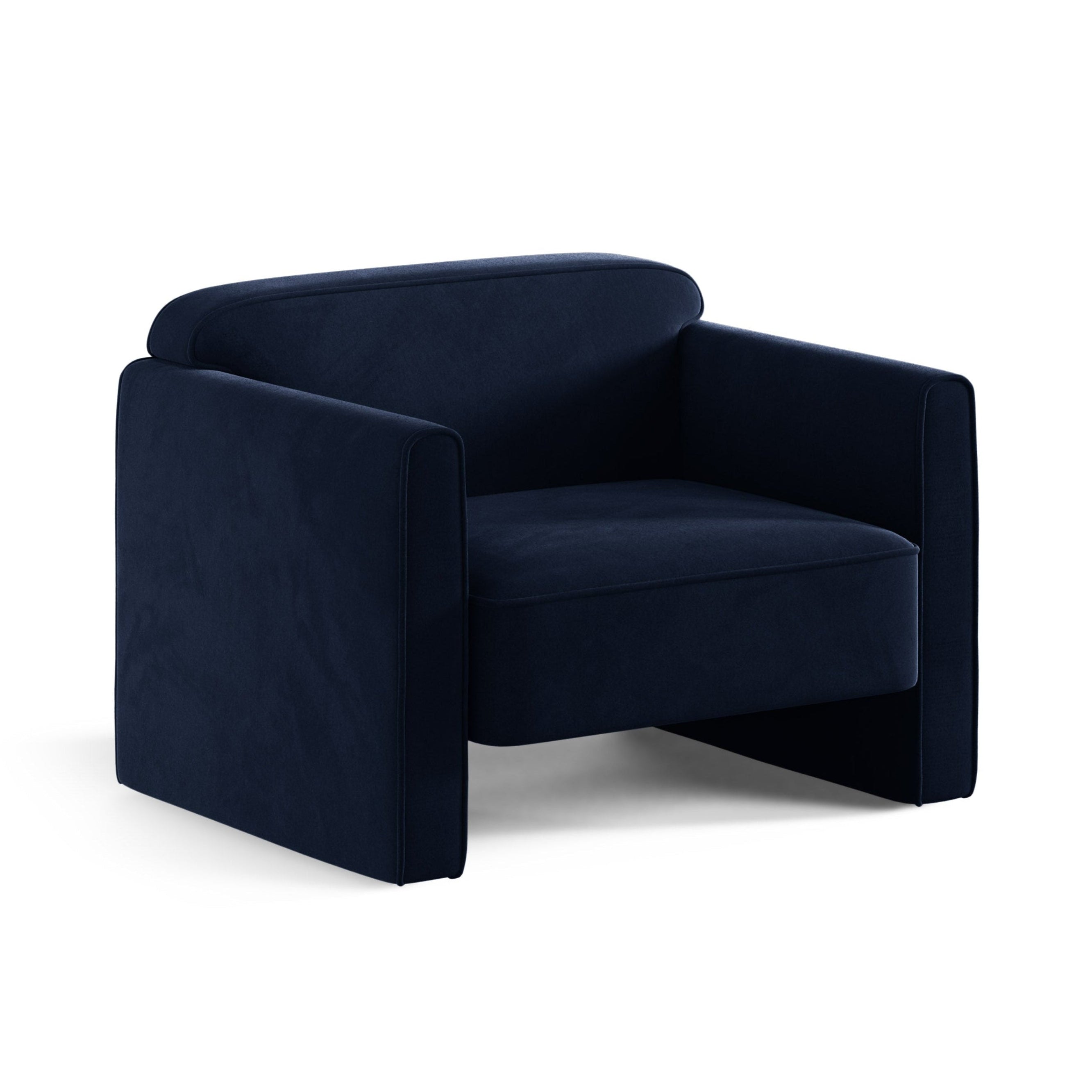 Fluwelen fauteuil ABBY koninklijk blauw