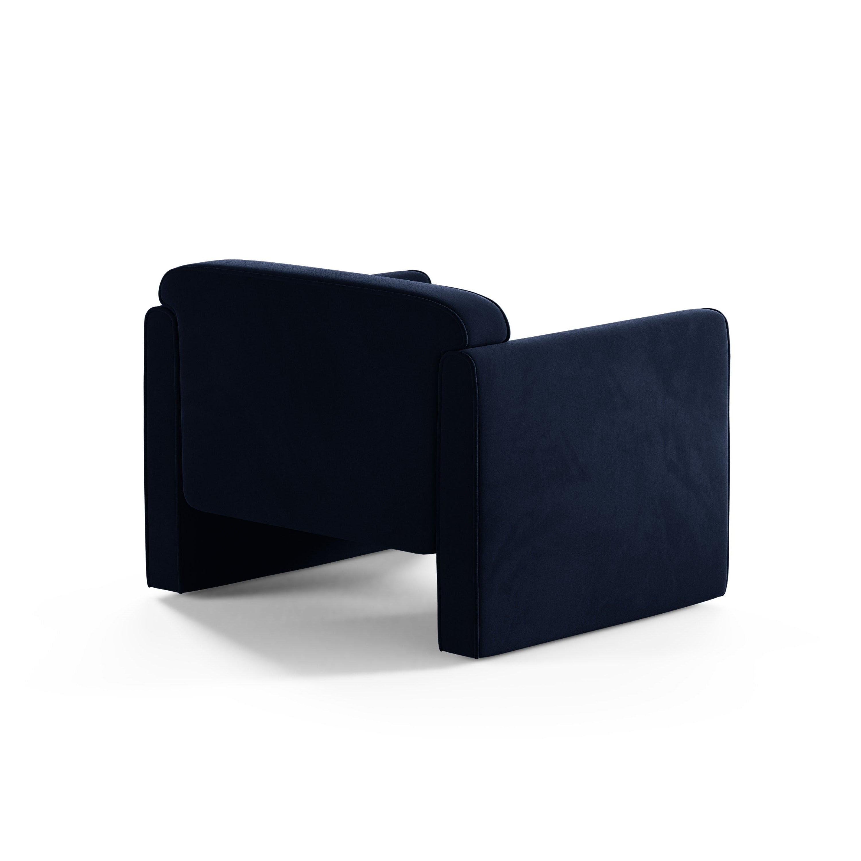 Fluwelen fauteuil ABBY koninklijk blauw