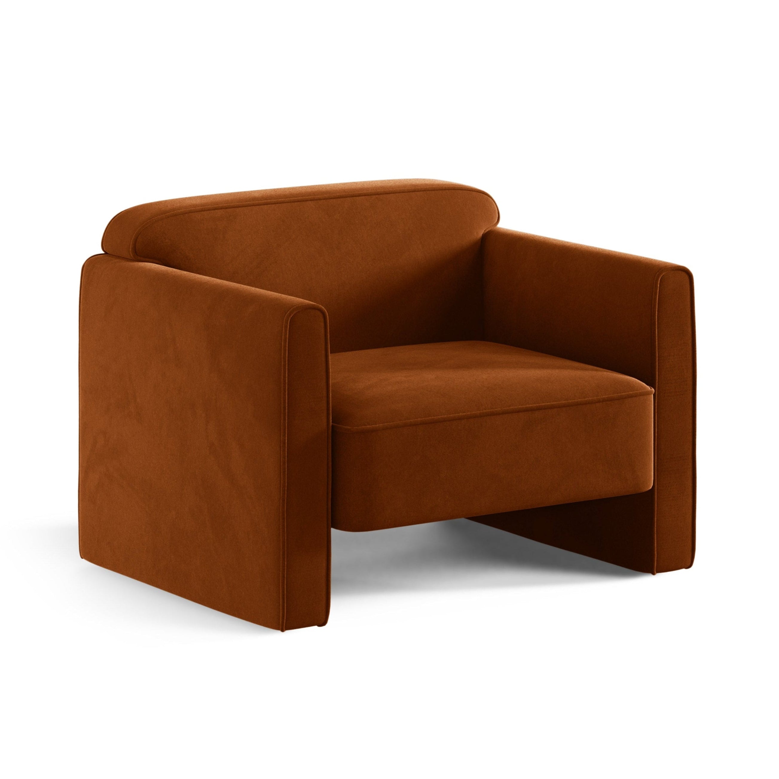 Velvet fauteuil ABBY terracotta