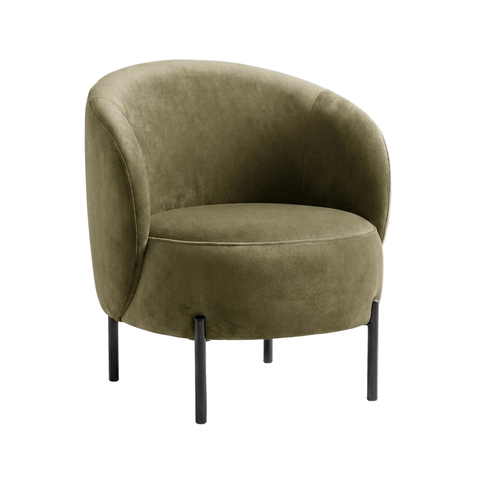 Velours fauteuil AMALTA groen