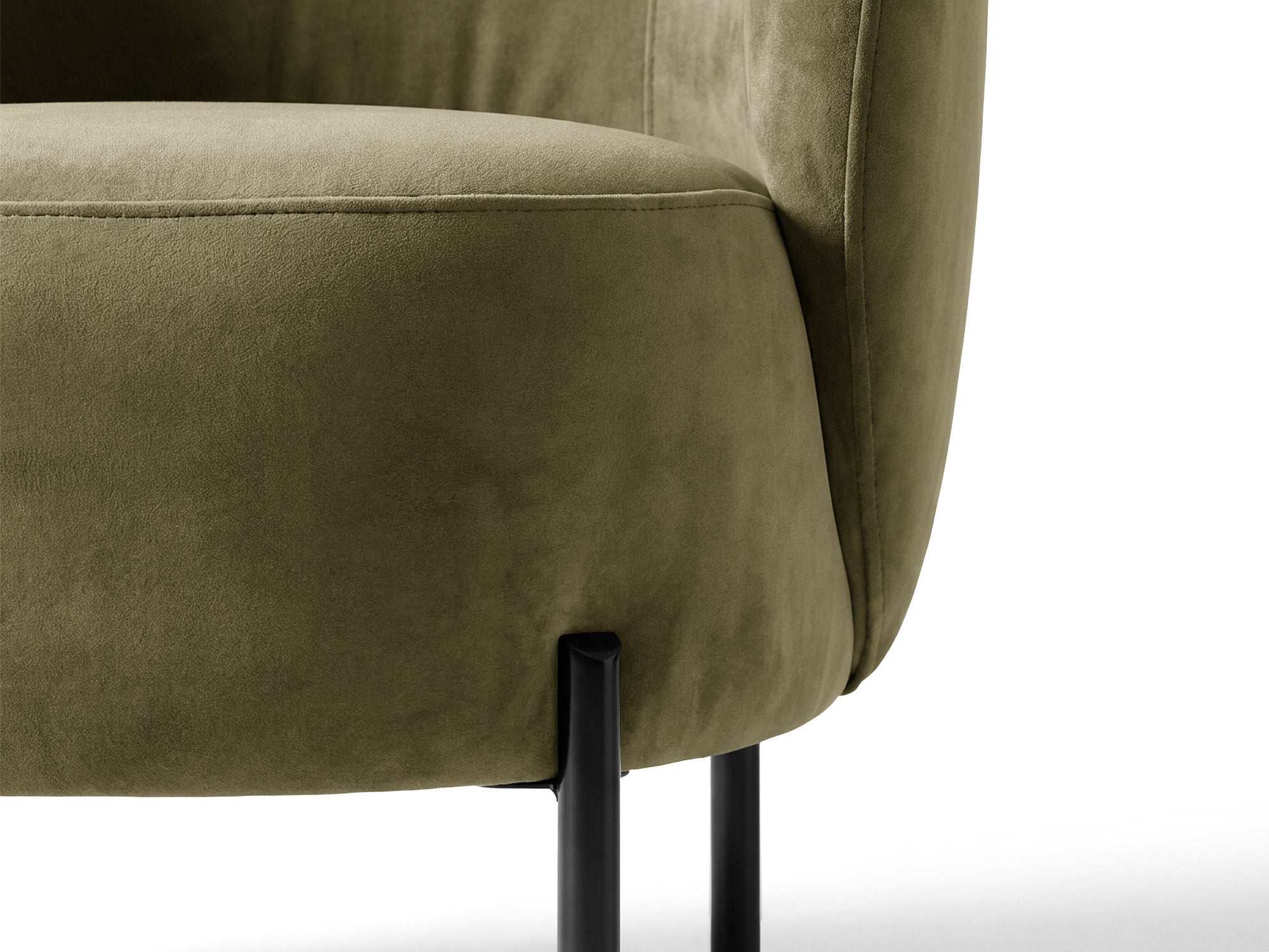 Velours fauteuil AMALTA groen